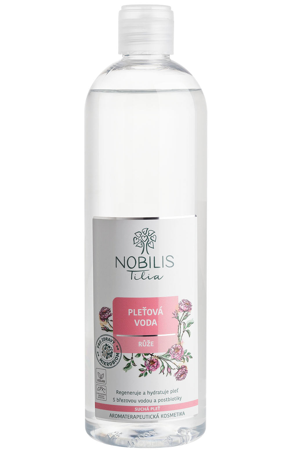 Nobilis Tilia Pleťová voda Růže - 500 ml - vhodná pro suchou pleť Nobilis Tilia
