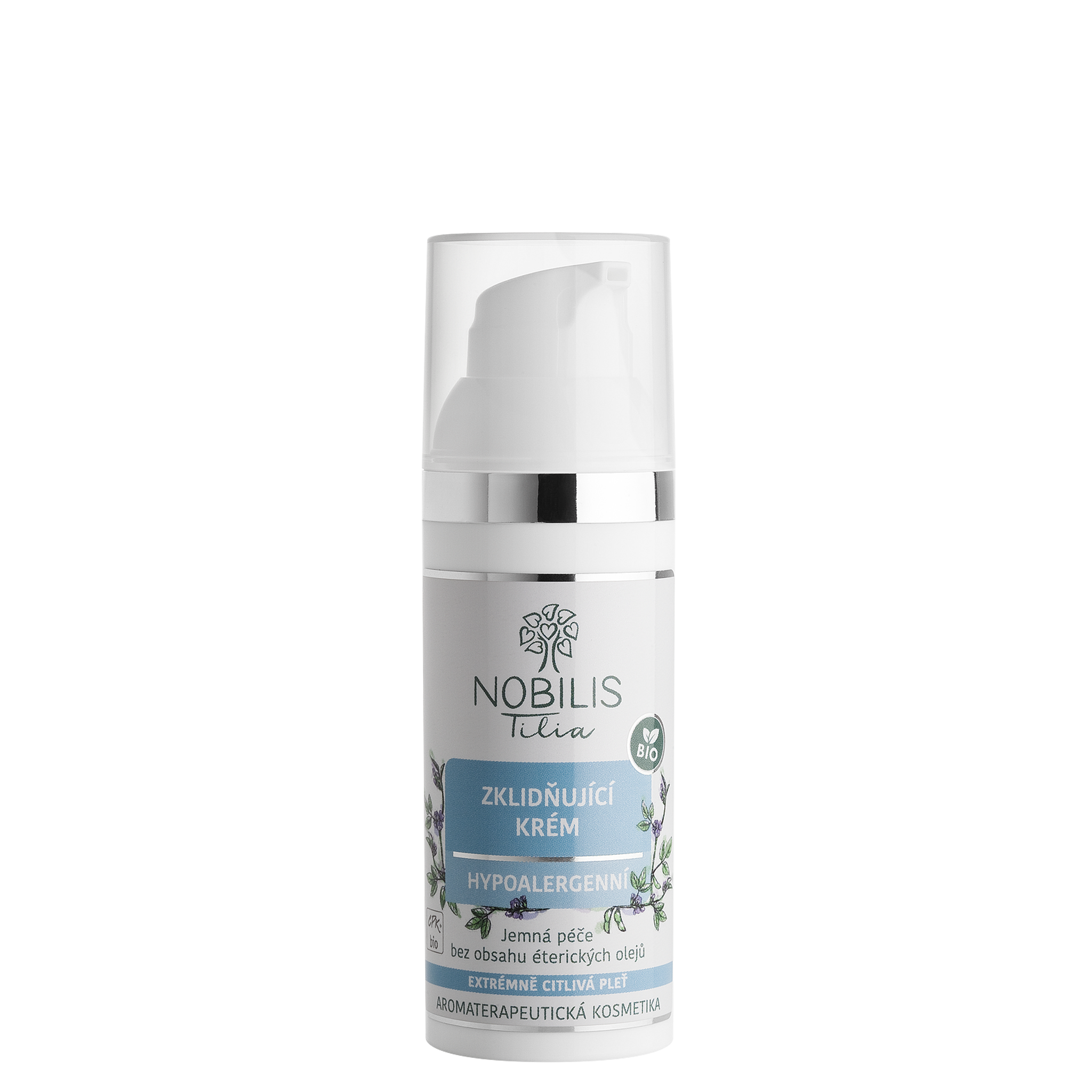 Nobilis Tilia Zklidňující krém Hypoalergenní BIO (50 ml) - pro extrémně citlivou pleť Nobilis Tilia