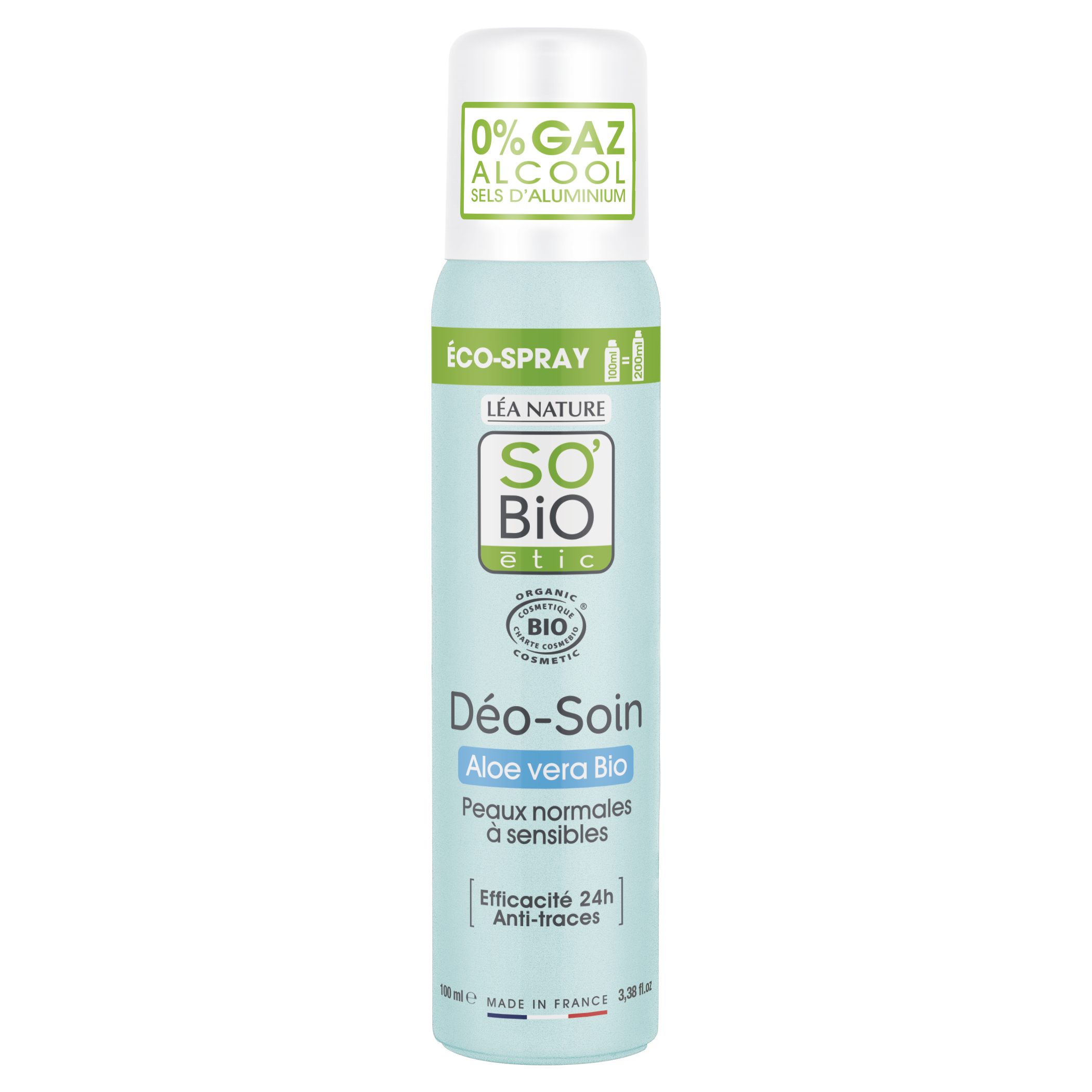 SO’BiO étic Deodorant přírodní ECO SPRAY 24h - Aloe vera BIO (100 ml) - účinný až 24 hodin SO’BiO étic