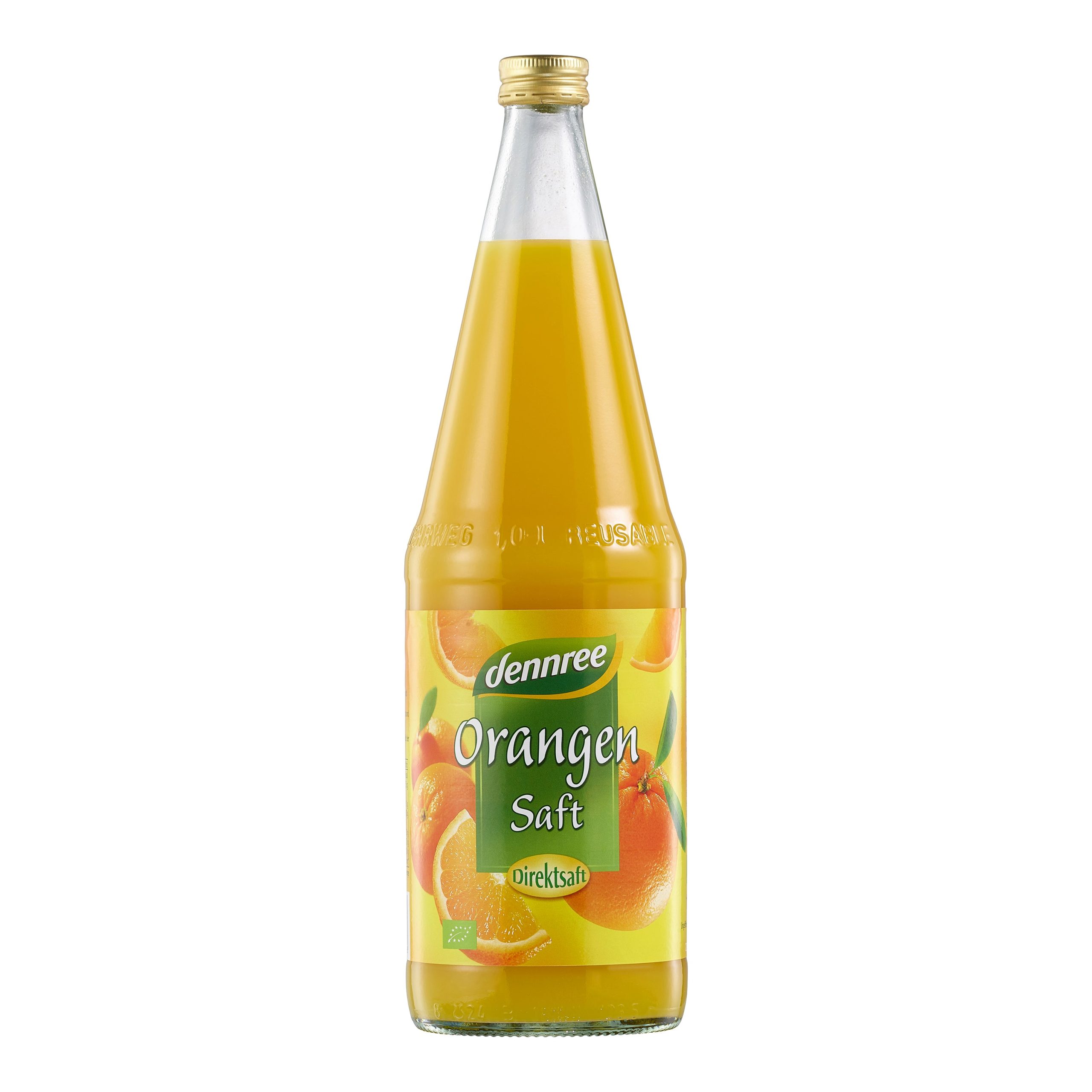 Šťáva pomerančová láhev 1 l BIO   DENNREE Dennree
