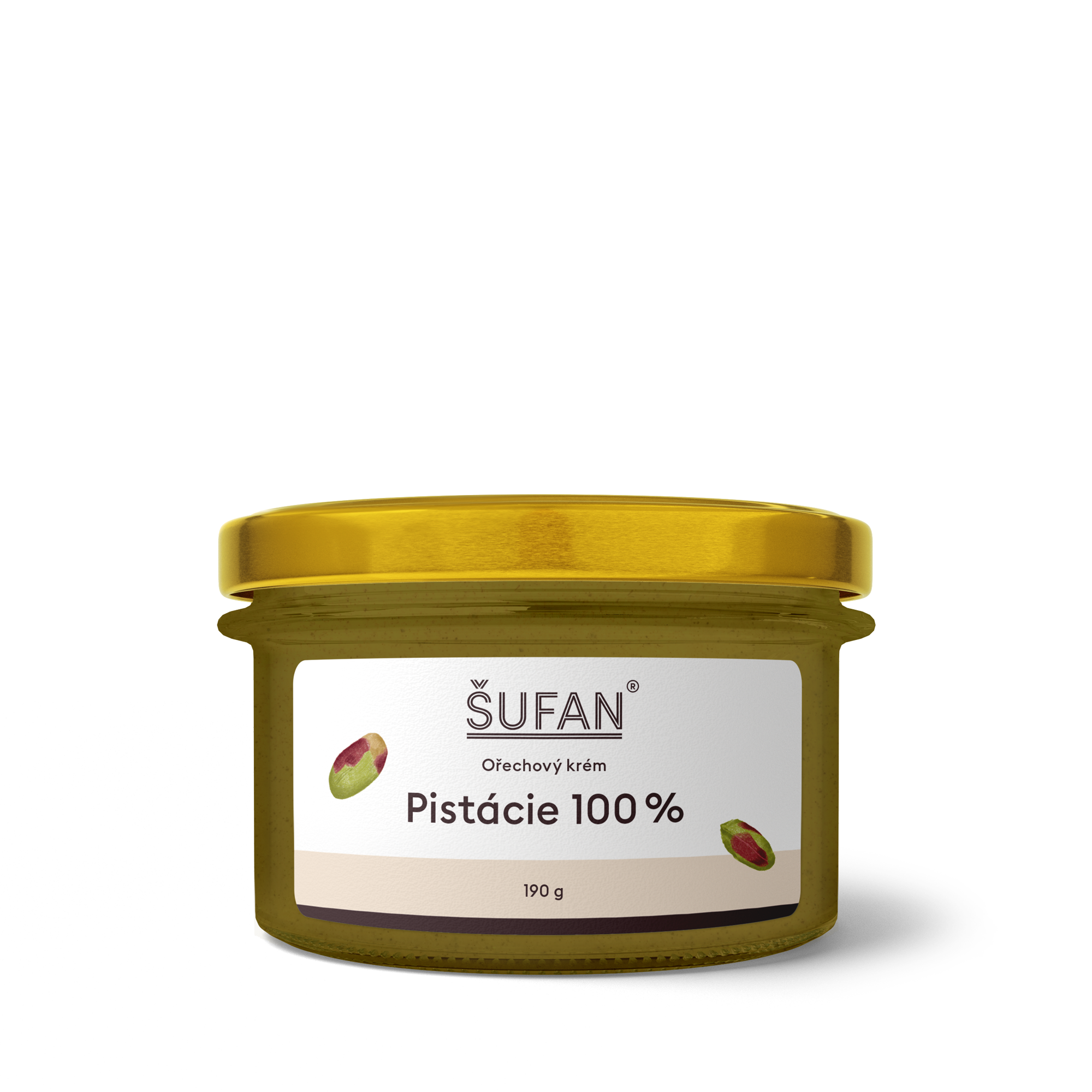 Šufan Pistáciové máslo 100% - 190 g - prvotřídní kvalita bez cukru Šufan