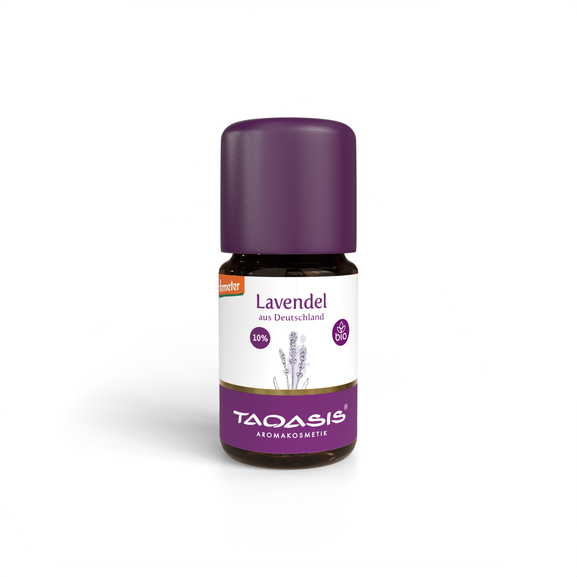 TAOASIS Éterický olej Levandule BIO (5 ml) - mimořádně květinová a uvolňující vůně Taoasis