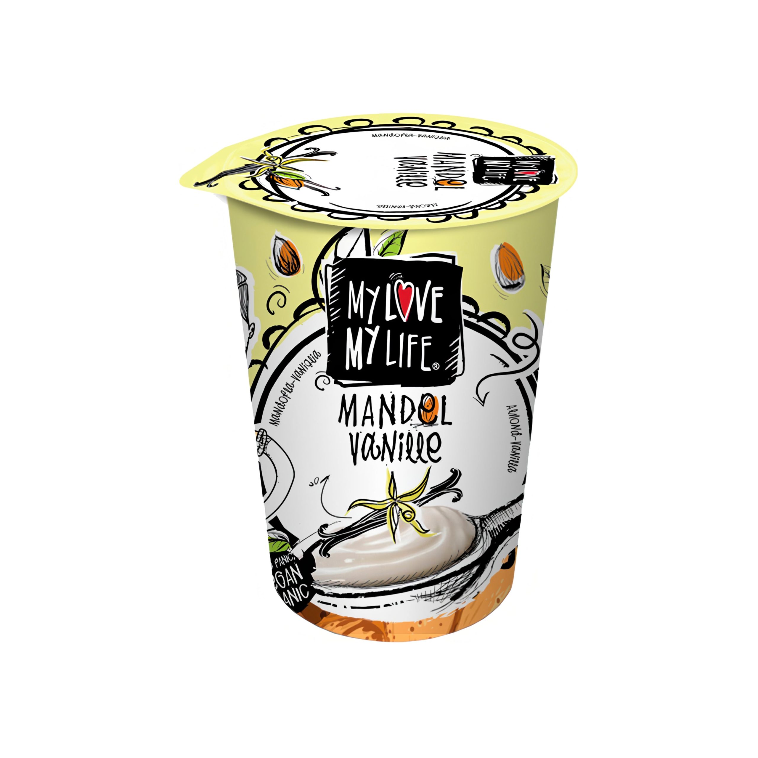 Zakysaný mandlový Vanilka 180 g BIO   MY LOVE MY LIFE My Love My Life