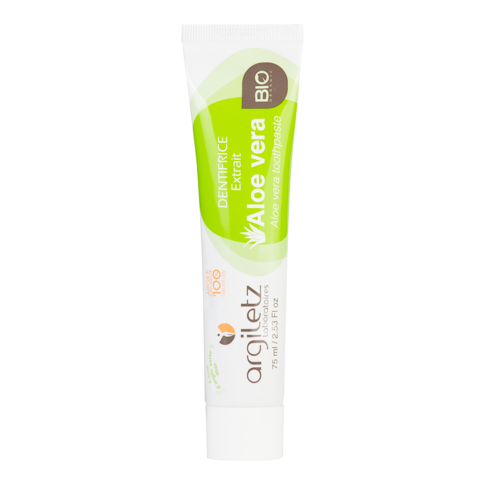 Zubní pasta se zeleným jílem aloe vera 75 g BIO   ARGILETZ Argiletz