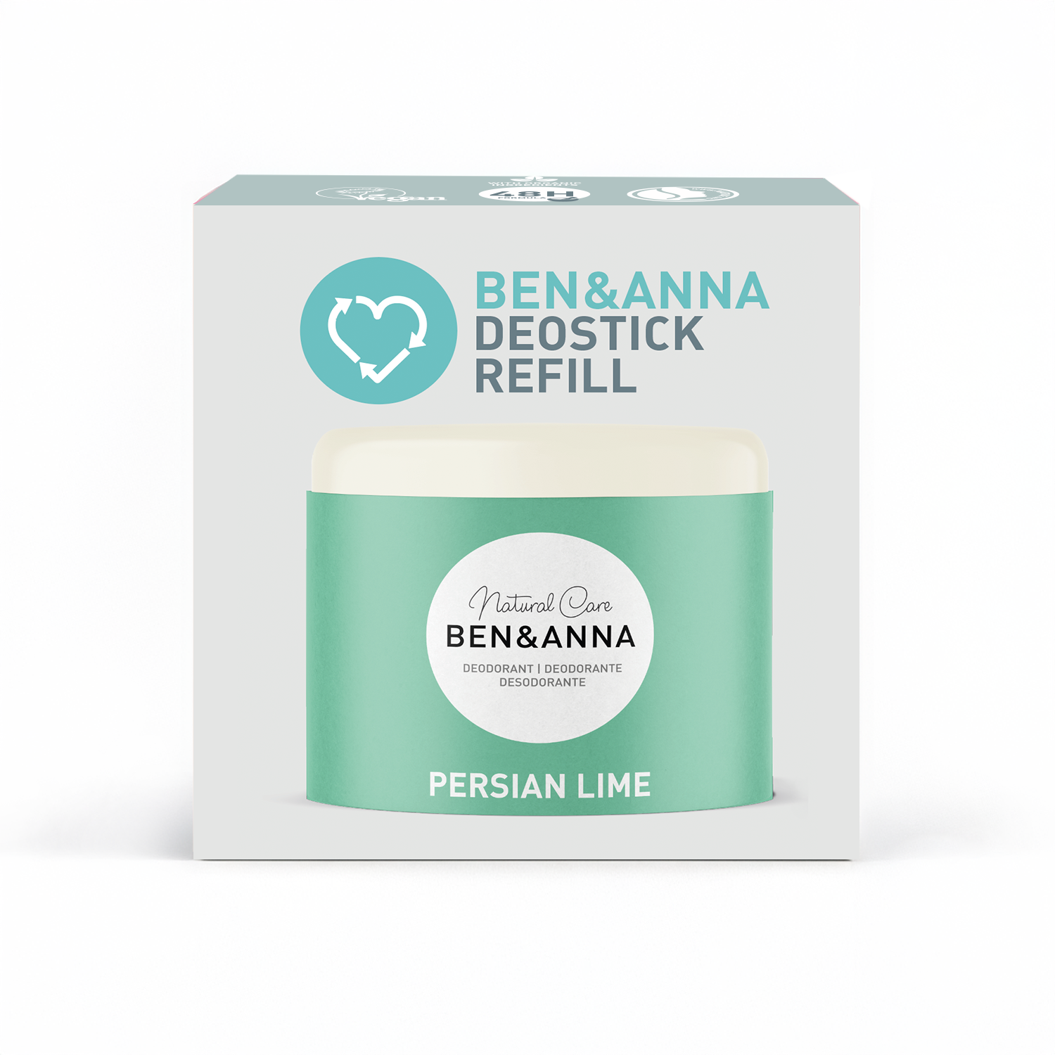 Ben & Anna Refill deodorant (40 g) - Perská limeta - náhradní náplň do aplikátoru Ben & Anna
