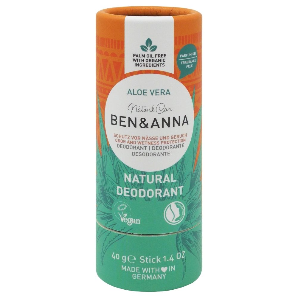 Ben & Anna Tuhý deodorant bez parfemace (40 g) - Aloe Vera - pro citlivou pokožku Ben & Anna