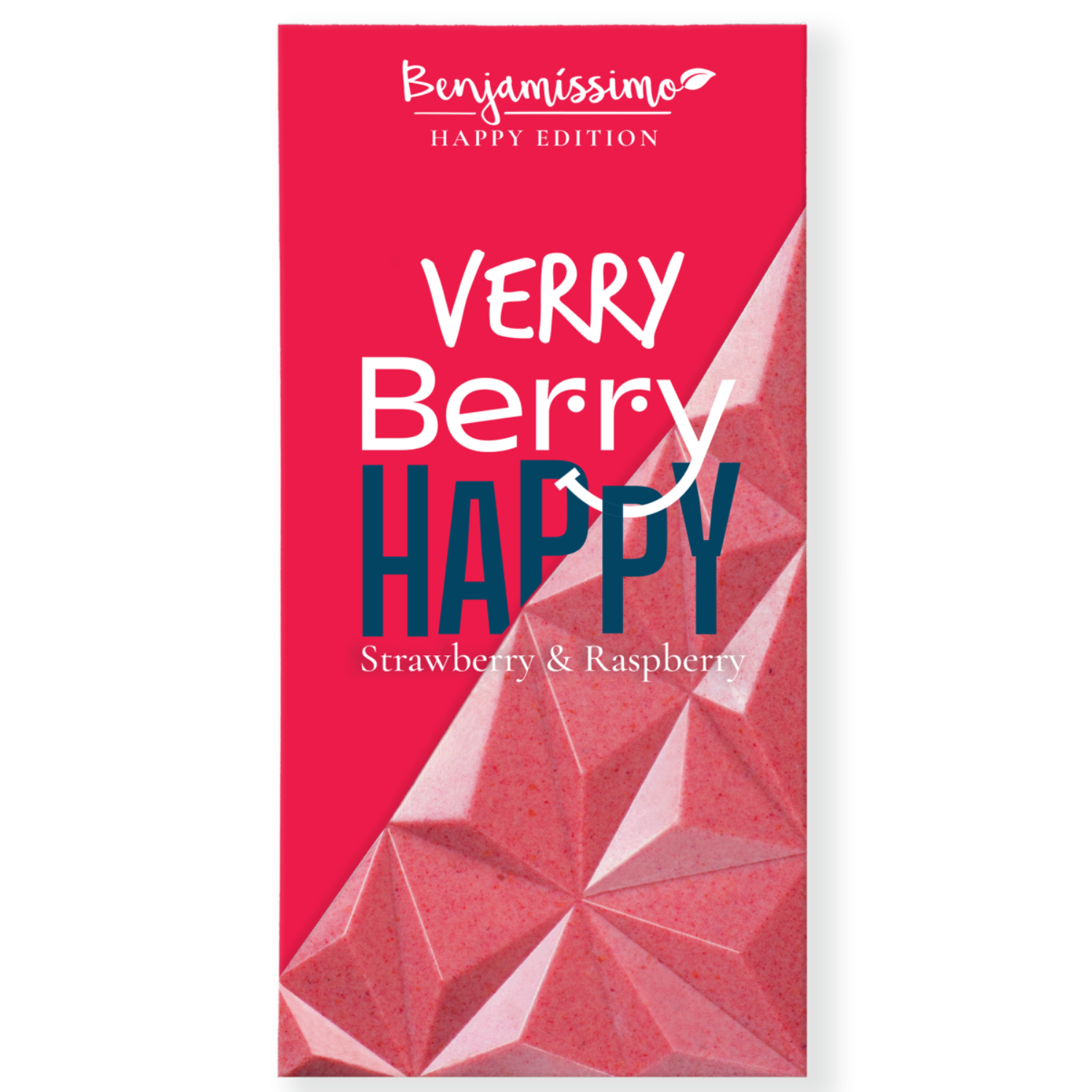 Benjamíssimo Čokoláda Very Berry s jahodou a malinou BIO (60 g) - alternativa bílé čokolády Benjamíssimo