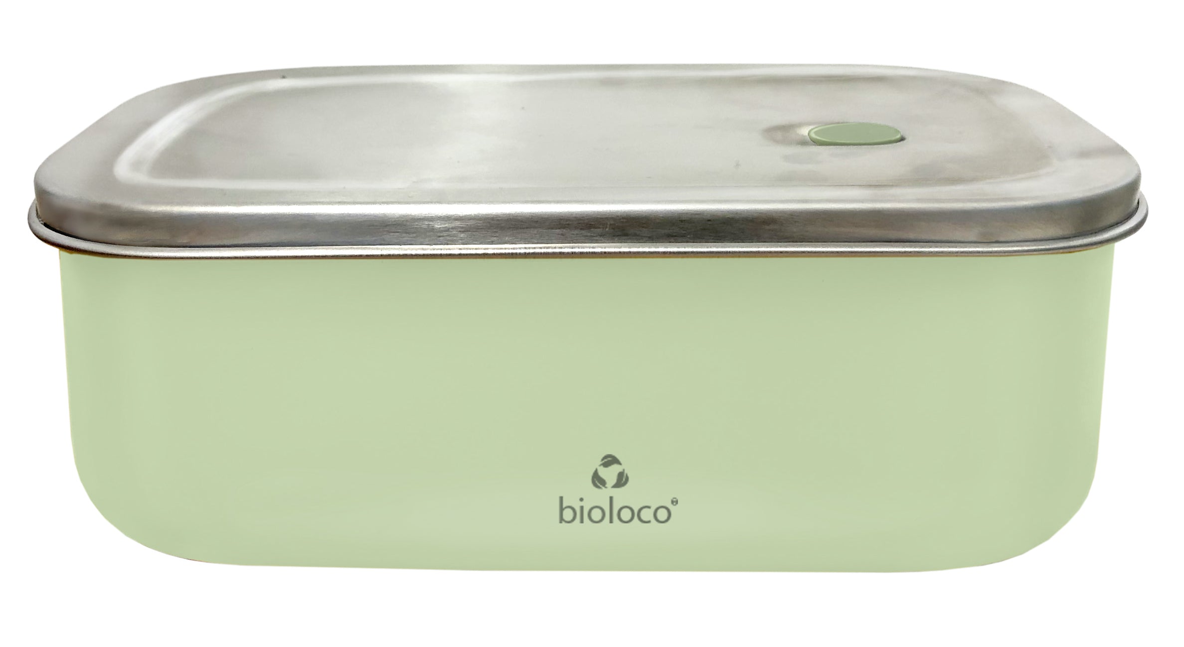 Bioloco Nerezový svačinový box (800 ml) - Světle zelený - lehký