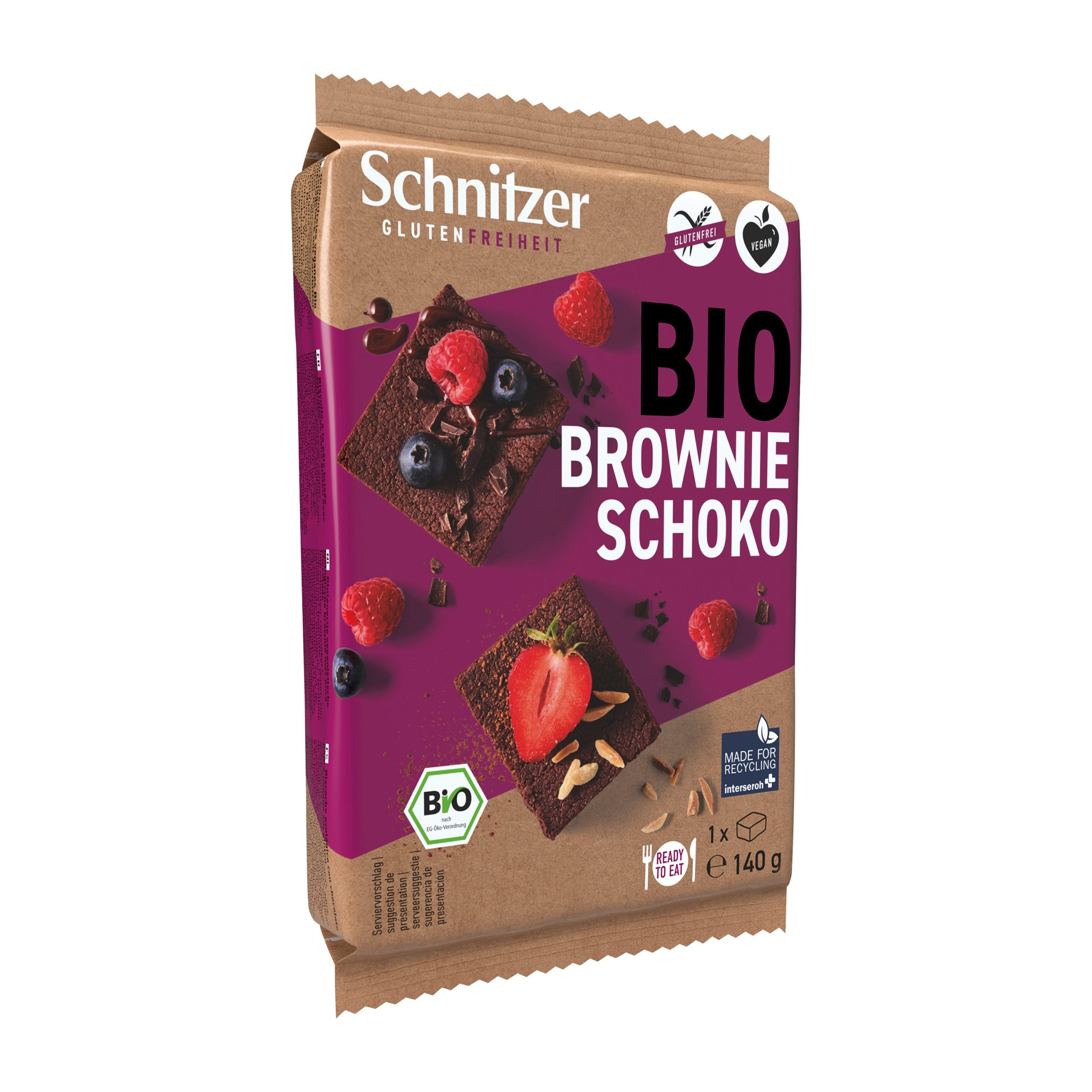 Brownie čokoládové bezlepkové 140 g BIO   SCHNITZER Schnitzer
