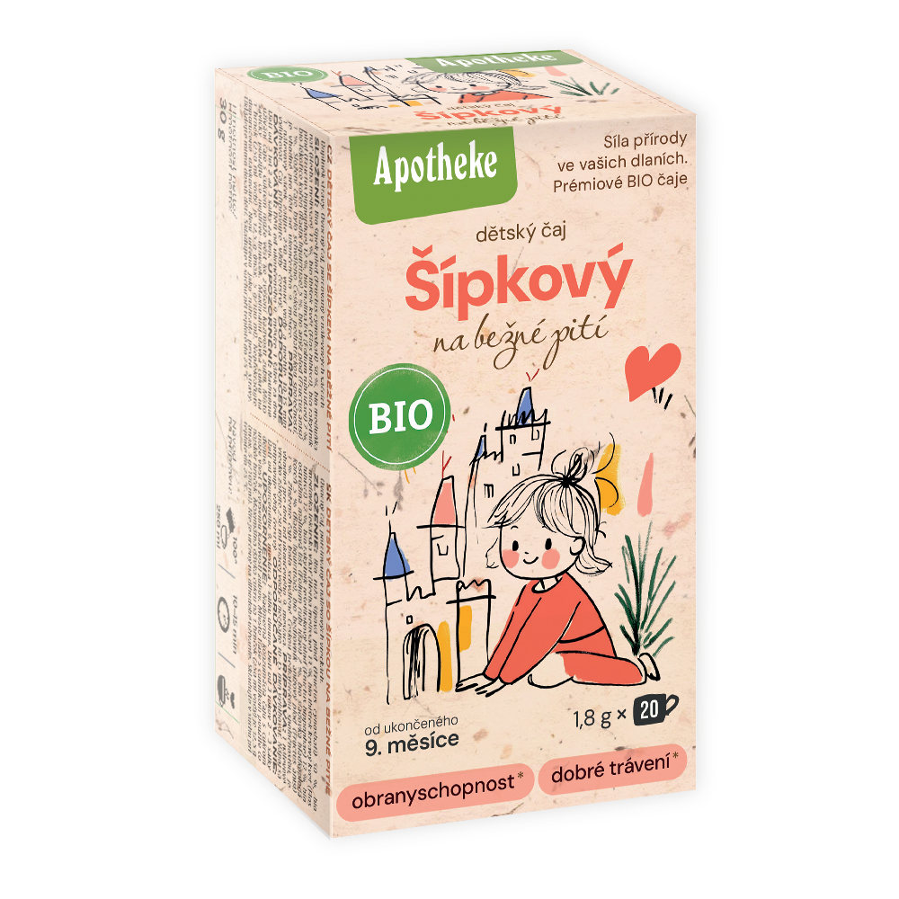 Čaj dětský Šípkový na běžné pití 20 sáčků 36 g BIO   MEDIATE Apotheke
