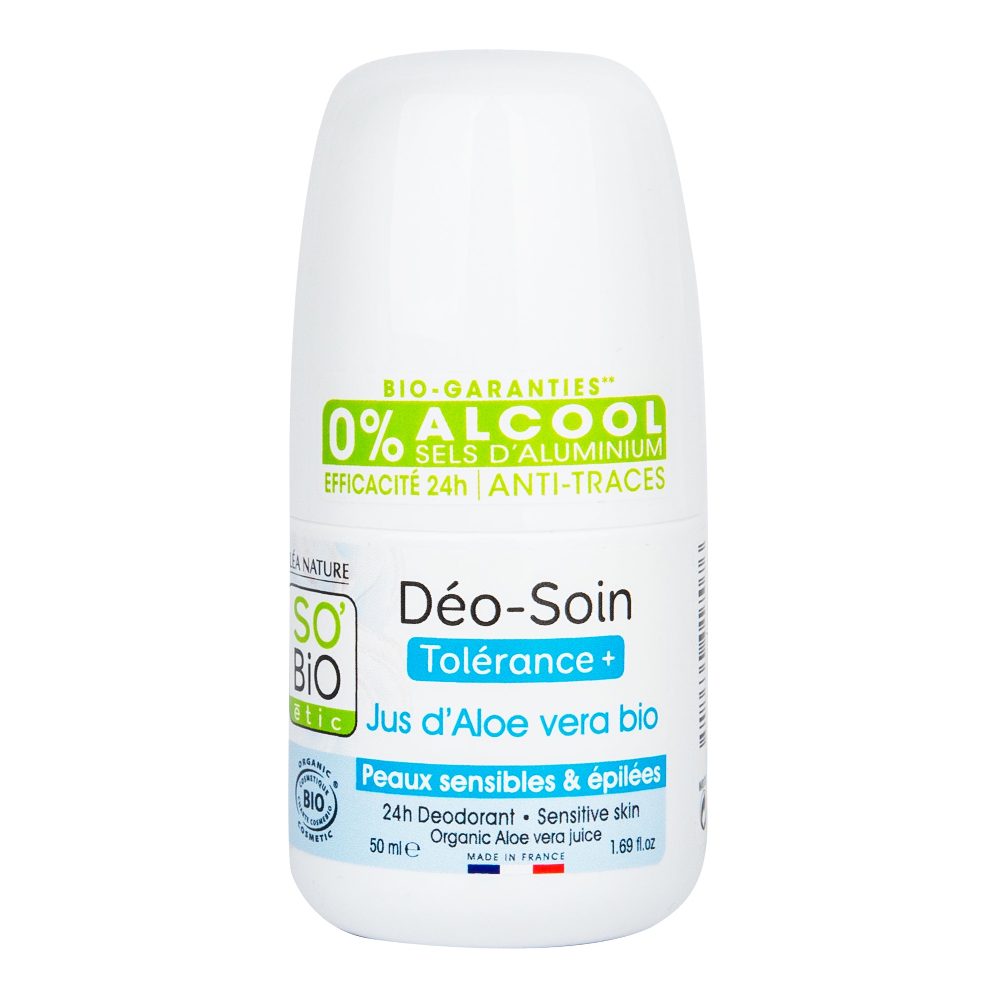 Deodorant přírodní 24h Tolerance+ s aloe vera 50 ml BIO   SO’BiO étic SO’BiO étic