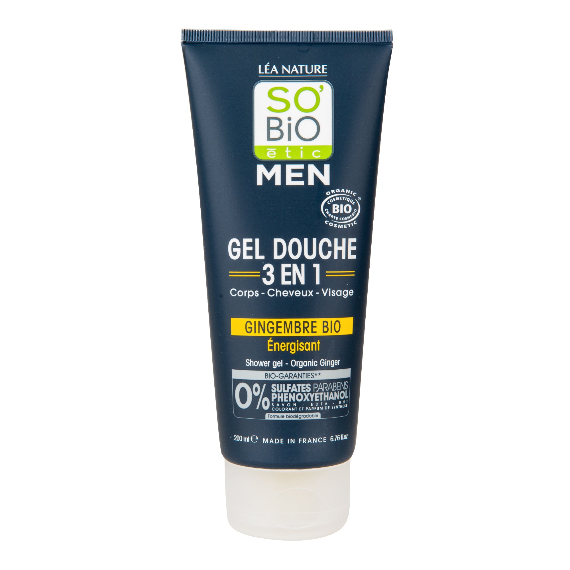 Gel sprchový MEN 3v1 energetizující zázvor 200 ml BIO    SO’BiO étic SO’BiO étic