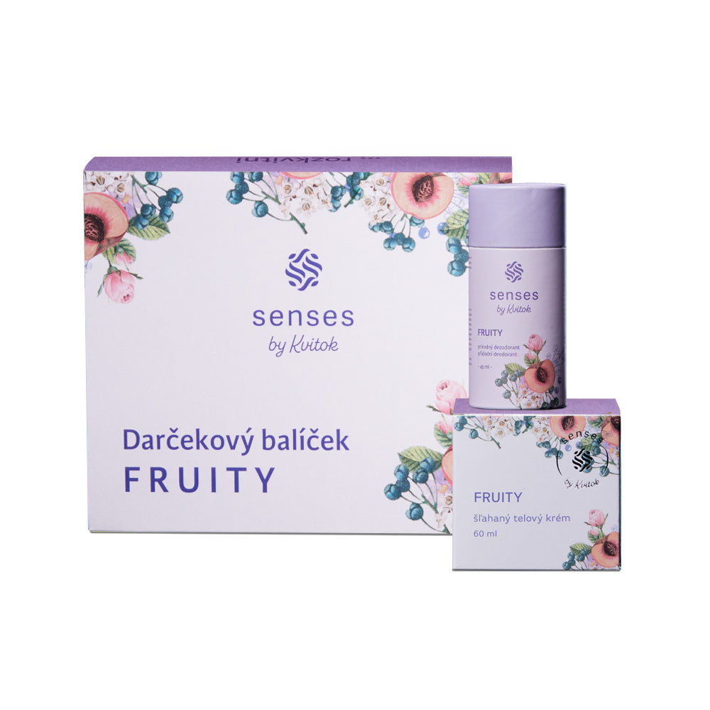 Kvitok Senses Dárková sada Fruity - starý vizuál - šlehané máslo a tuhý deodorant Kvitok