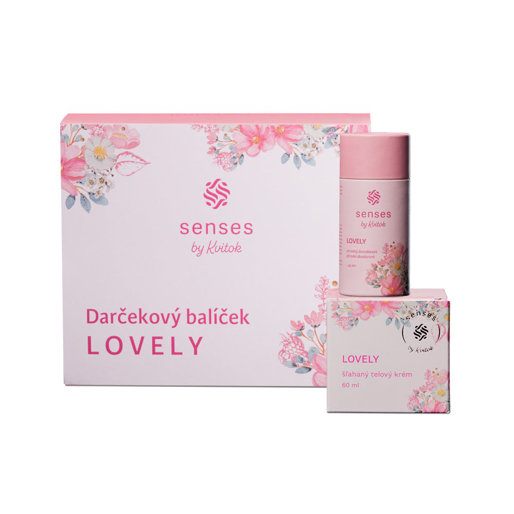 Kvitok Senses Dárková sada Lovely - starý vizuál - šlehané máslo a tuhý deodorant Kvitok