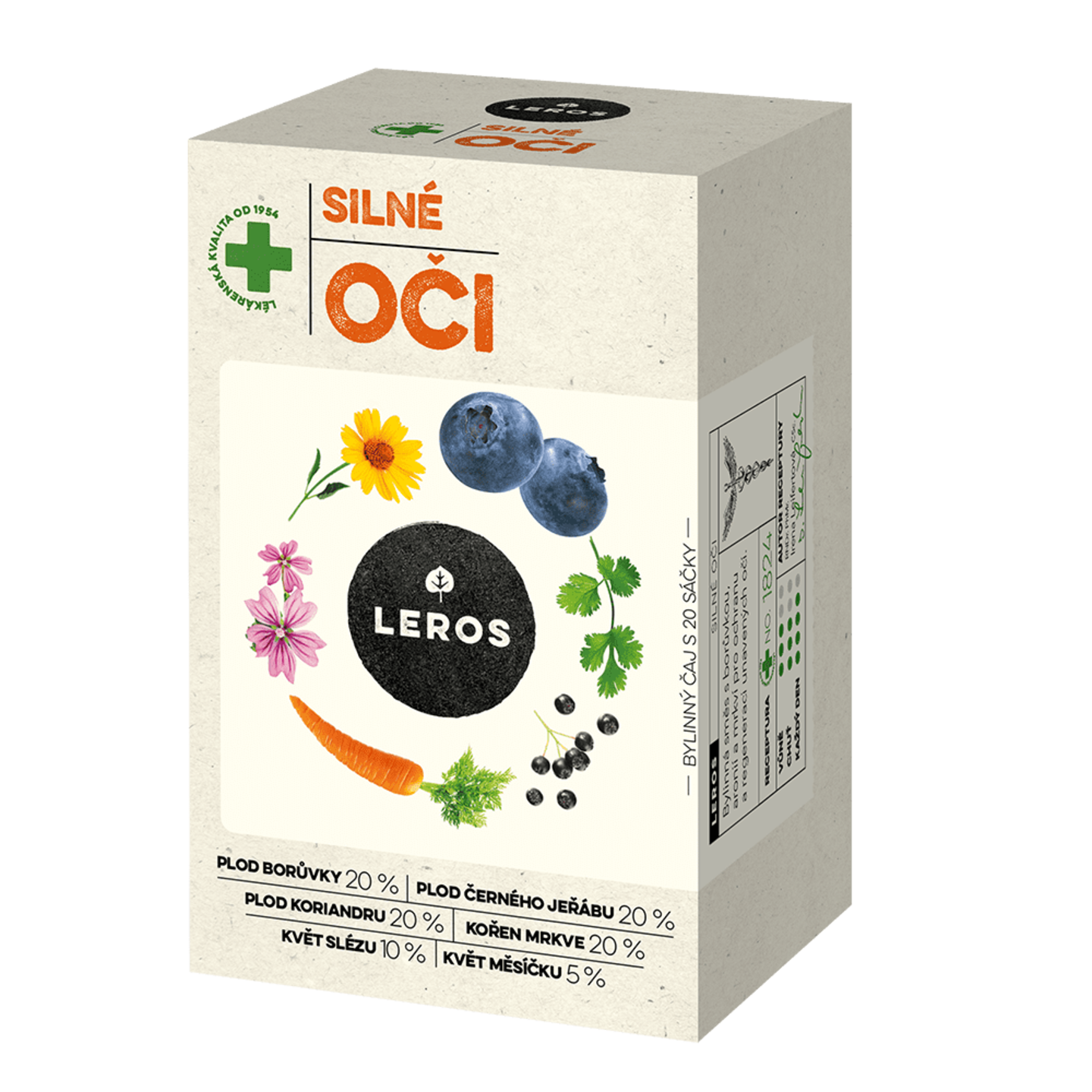 LEROS Bylinný čaj Silné oči - nálev. sáčky (20 x 1
