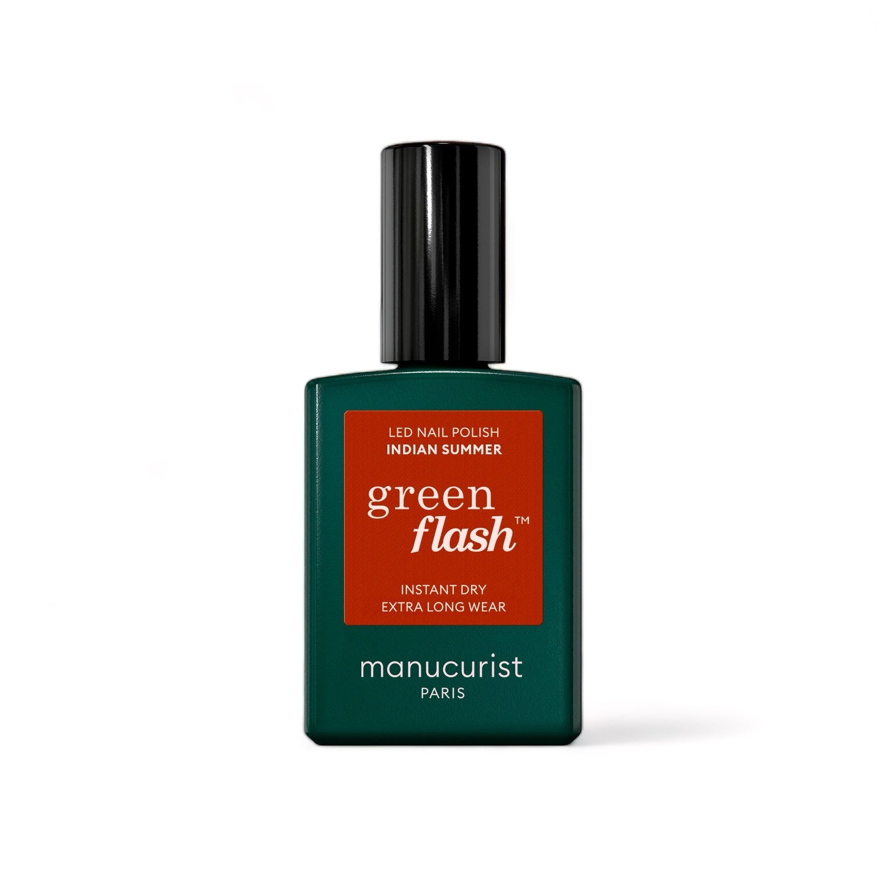 Manucurist Green Flash LED gel lak na nehty - Indian Summer (15 ml) - oranžovo-červená barva Manucurist