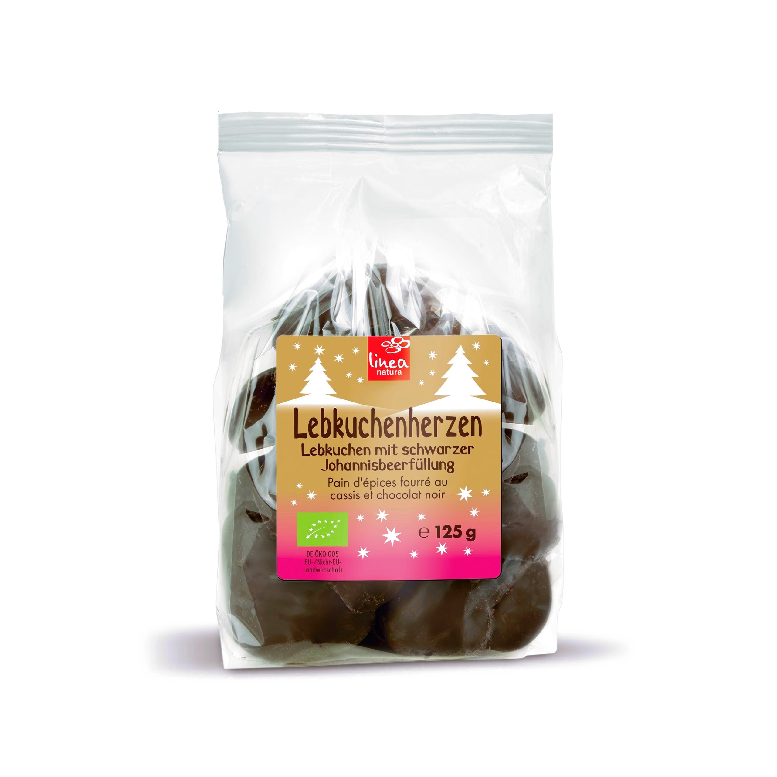 Perníčky v čokoládě s náplní z černého rybízu 125 g BIO   LINEA NATURA Linea Natura