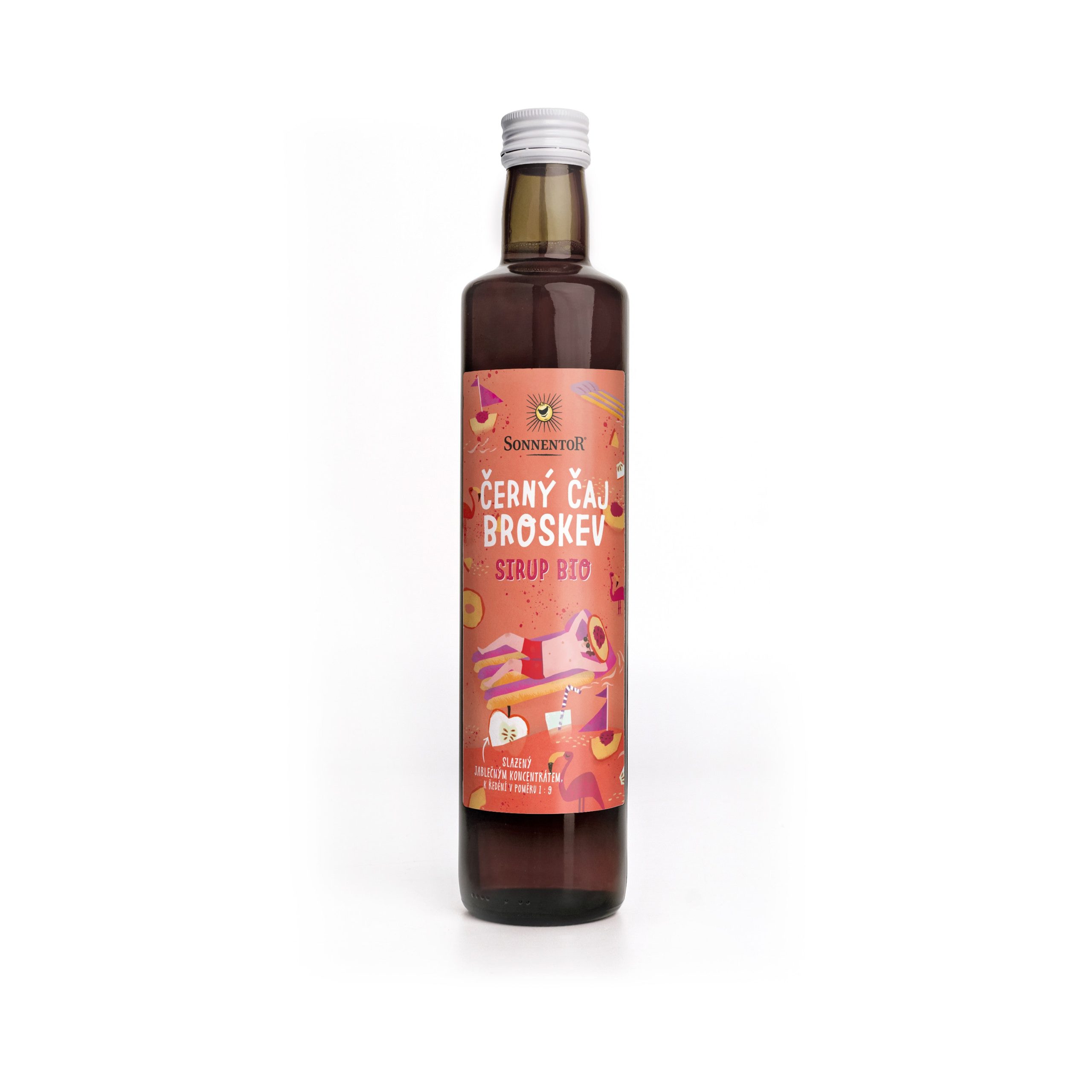 Sirup černý čaj s broskví 500 ml BIO   SONNENTOR Sonnentor