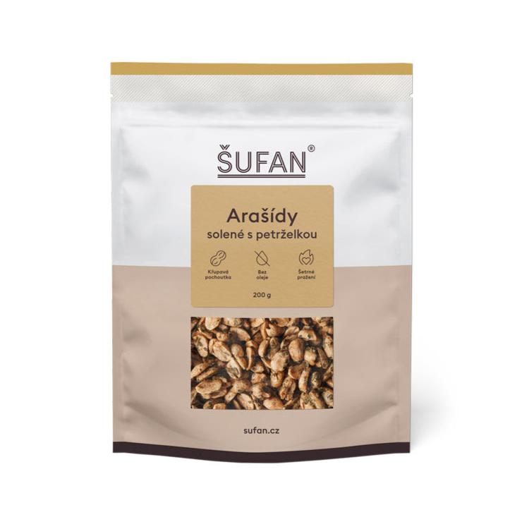Šufan Arašídy pražené a solené - s petrželkou (200 g) - s himalájskou solí Šufan