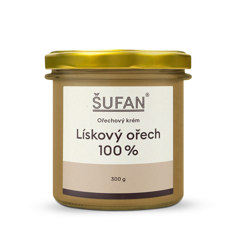 Šufan Lískooříškové máslo 100% - 300 g - z pražených ořechů Šufan