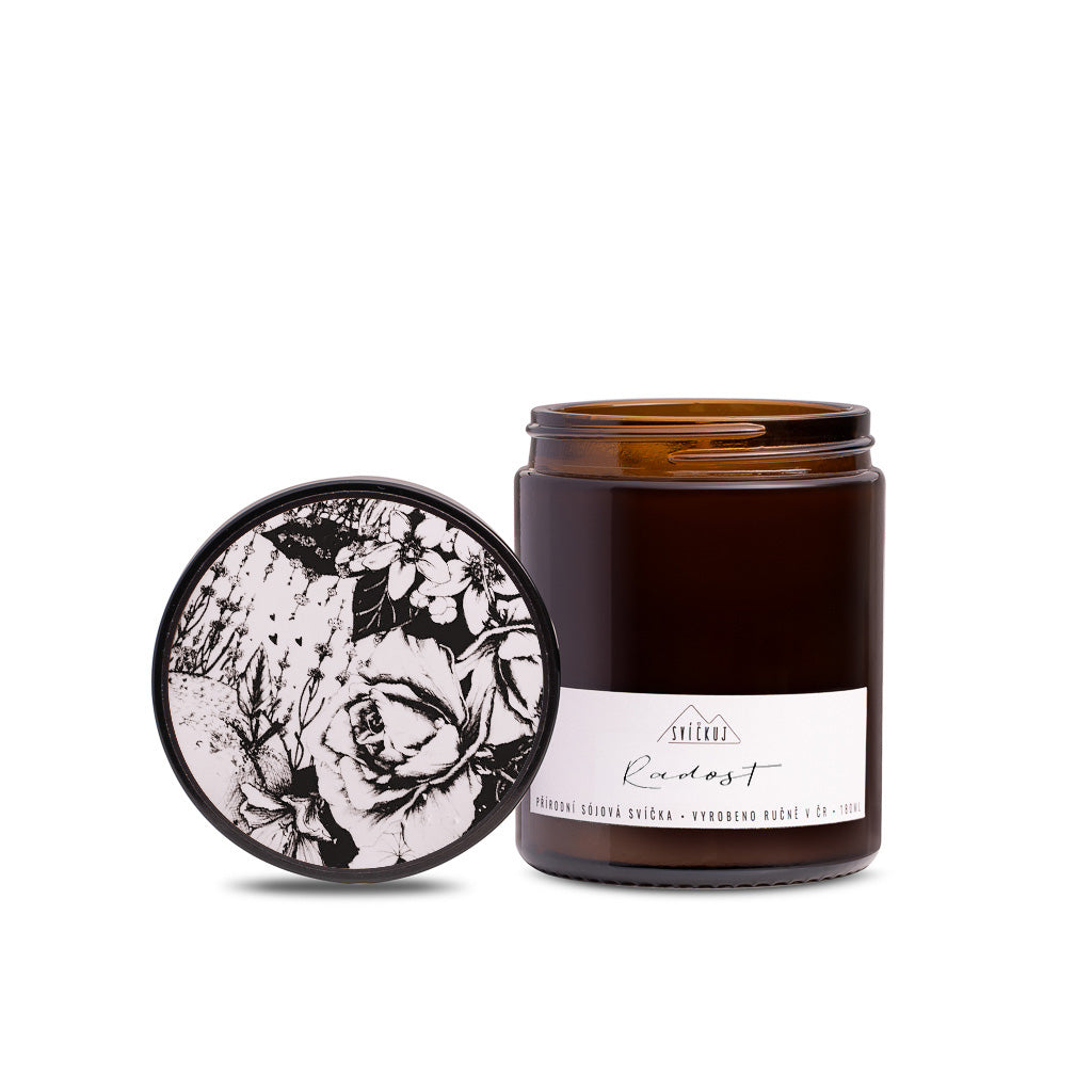 Svíčkuj Vonná svíčka - Radost (180 ml) - ručně vymazlená Svíčkuj