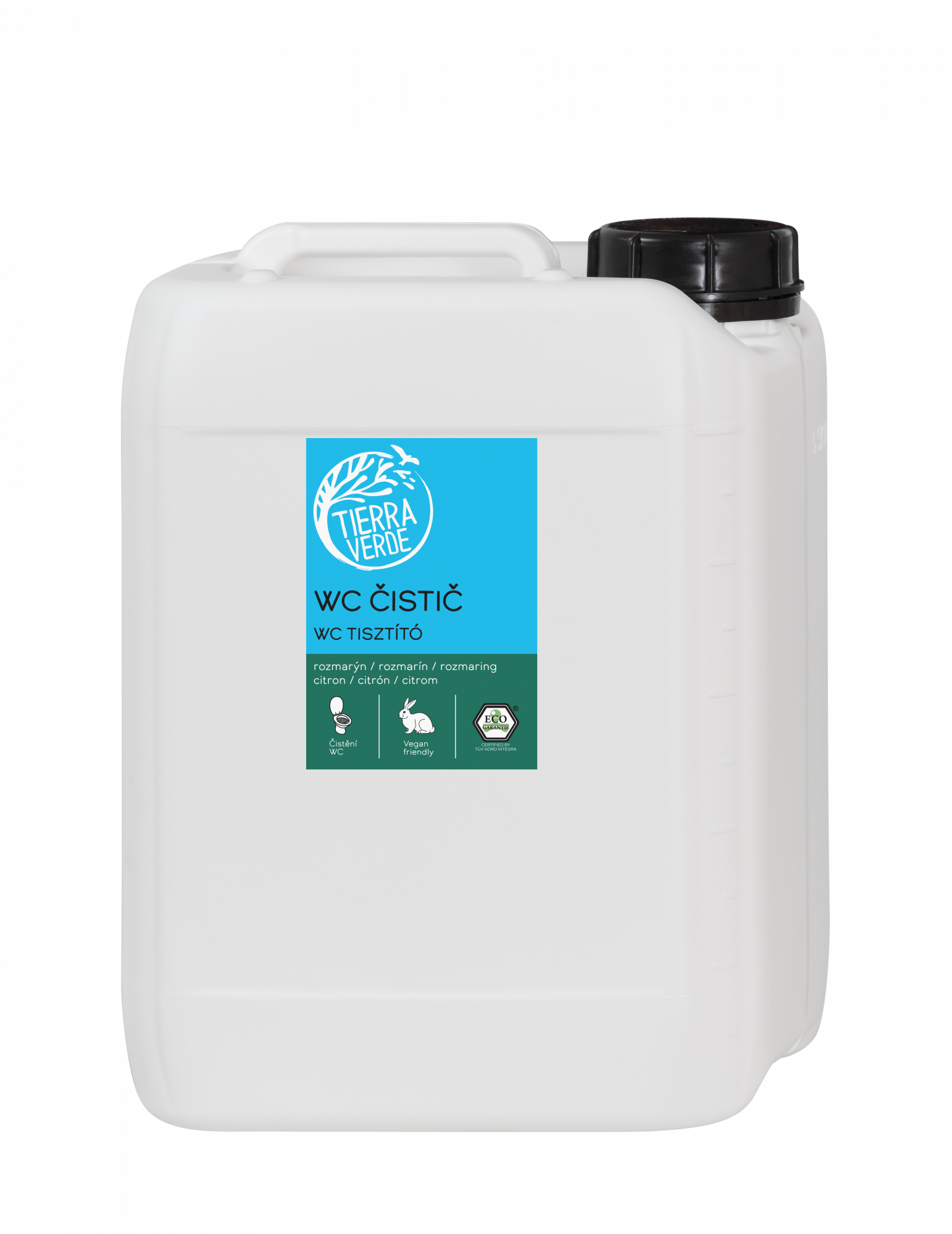 Tierra Verde WC čistič s rozmarýnem a citrónem - 5 l - i pro domácí čističky Tierra Verde
