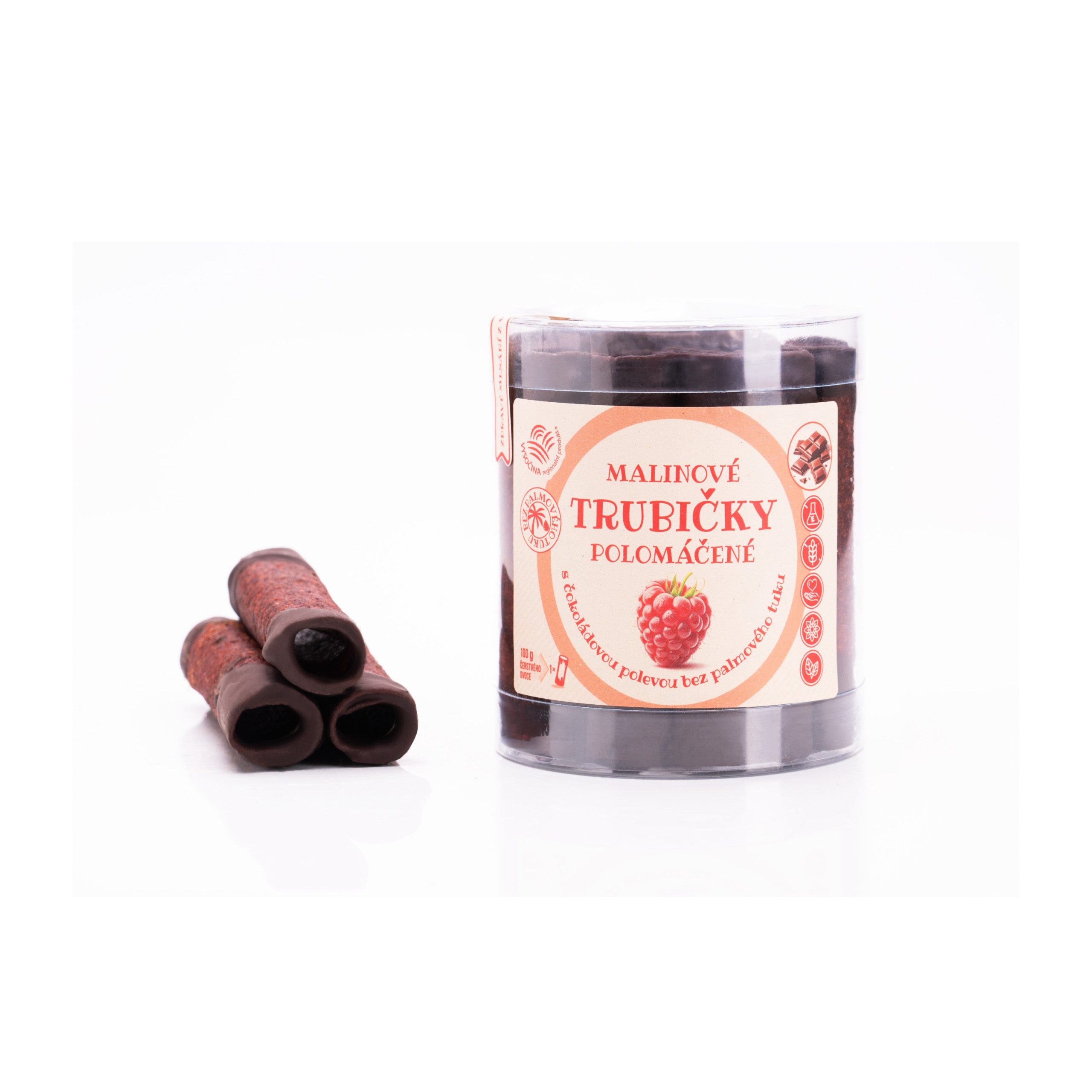 Trubičky ovocné polomáčené malina 220 g   BIOPRODUKT JT Bioprodukt JT