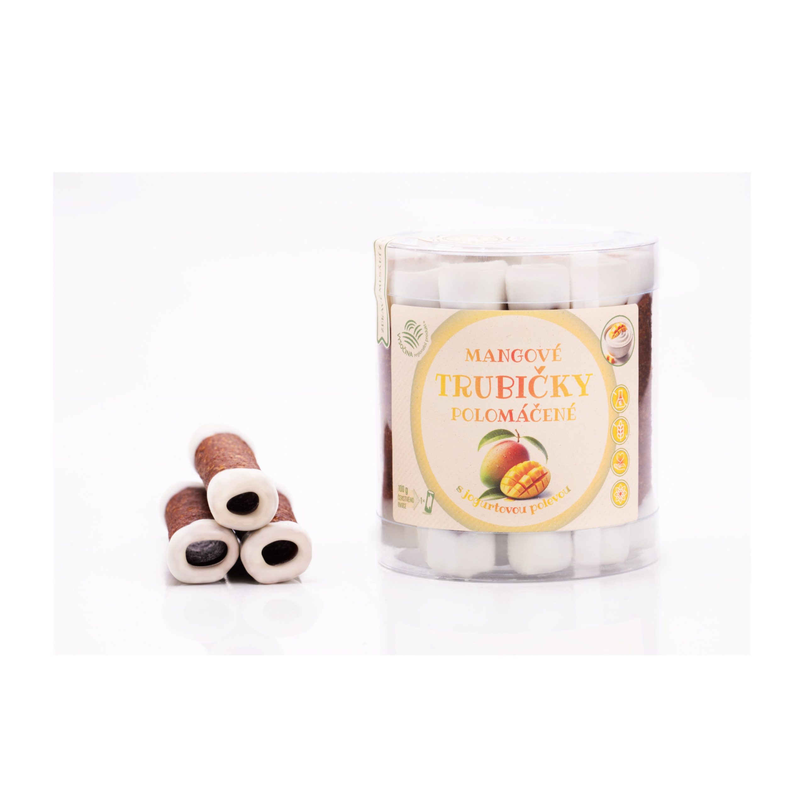 Trubičky ovocné polomáčené mango 220 g   BIOPRODUKT JT Bioprodukt JT