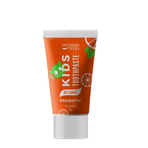 Wooden Spoon Zubní pasta dětská probiotická BIO - 50 ml - s chutí šťavnatého pomeranče Wooden Spoon