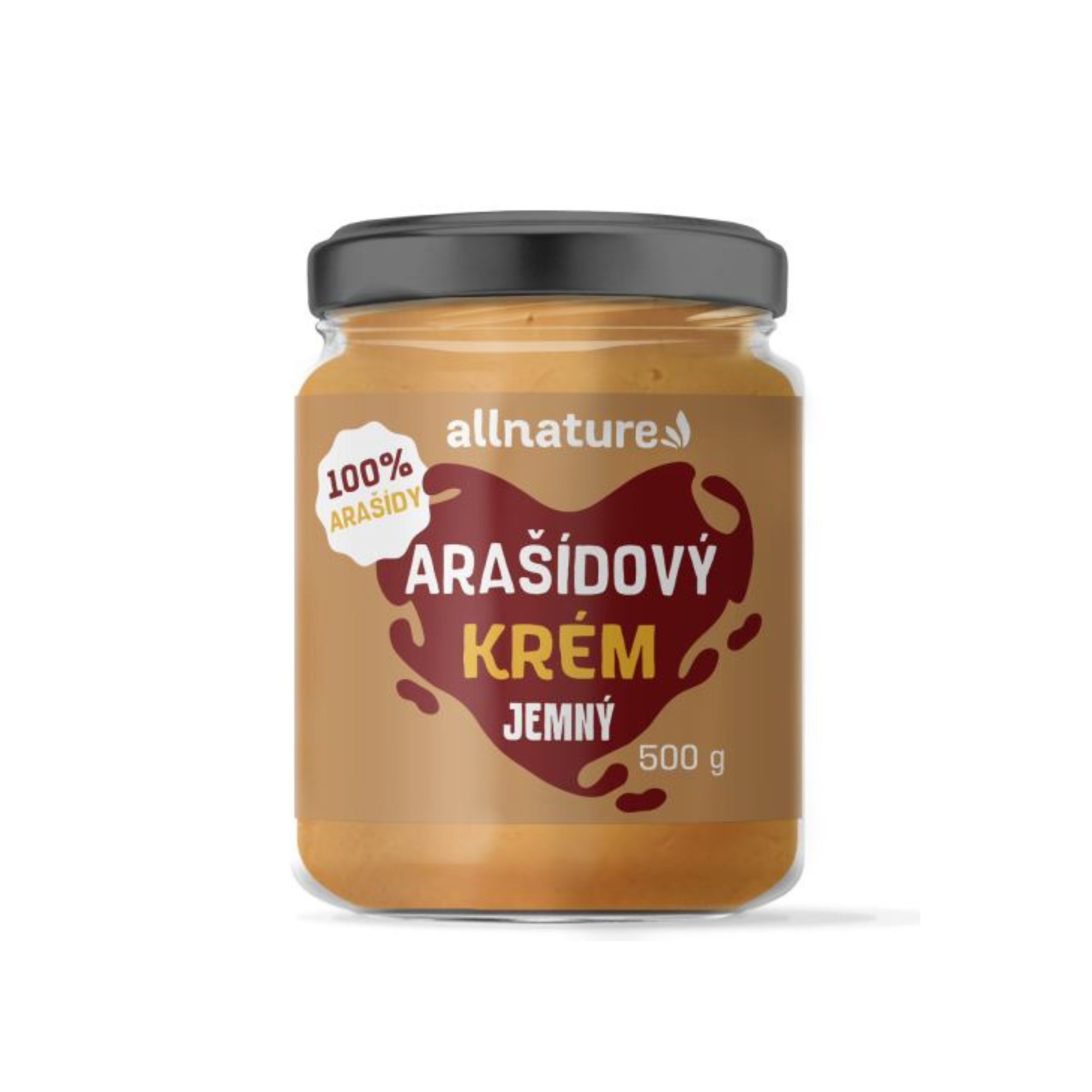Allnature Arašídový krém jemný - 500 g - bohatý zdroj bílkovin Allnature