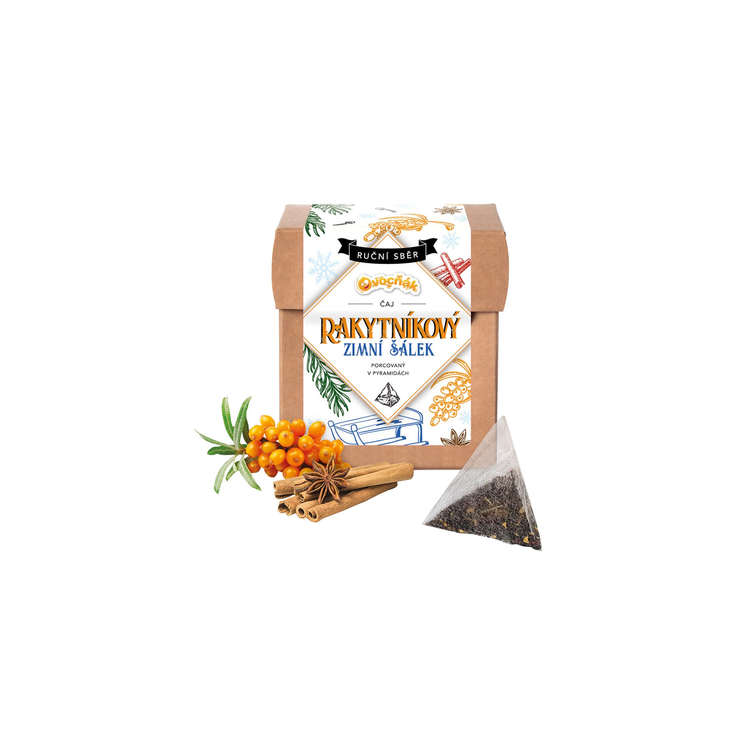 Čaj ovocný rakytníkový zimní šálek 12 x 4 g   OVOCŇÁK Ovocňák