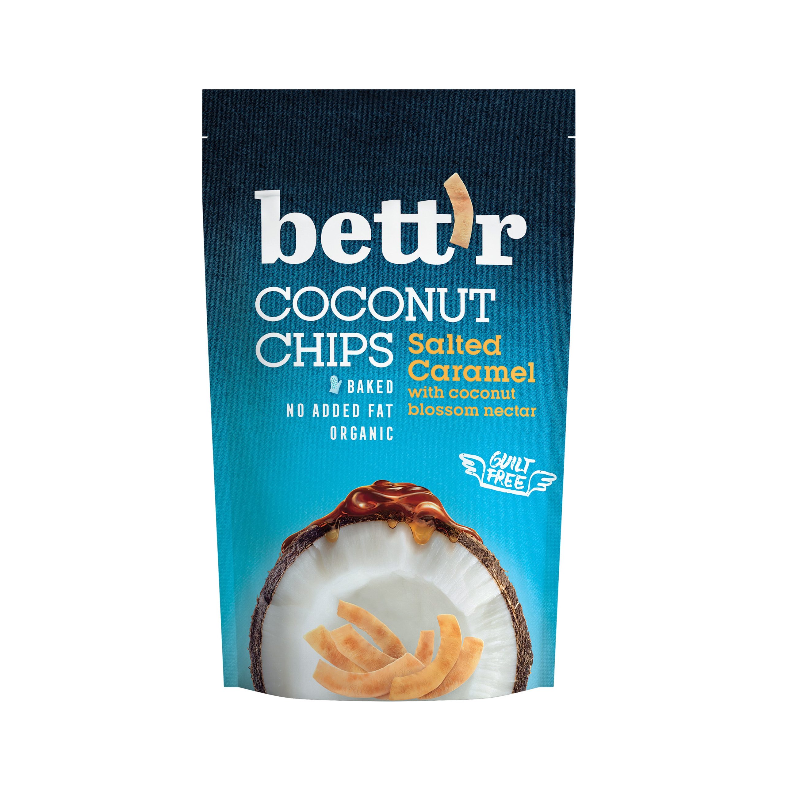 Chipsy kokosové slaný karamel 70 g BIO   BETT´R BETT'R