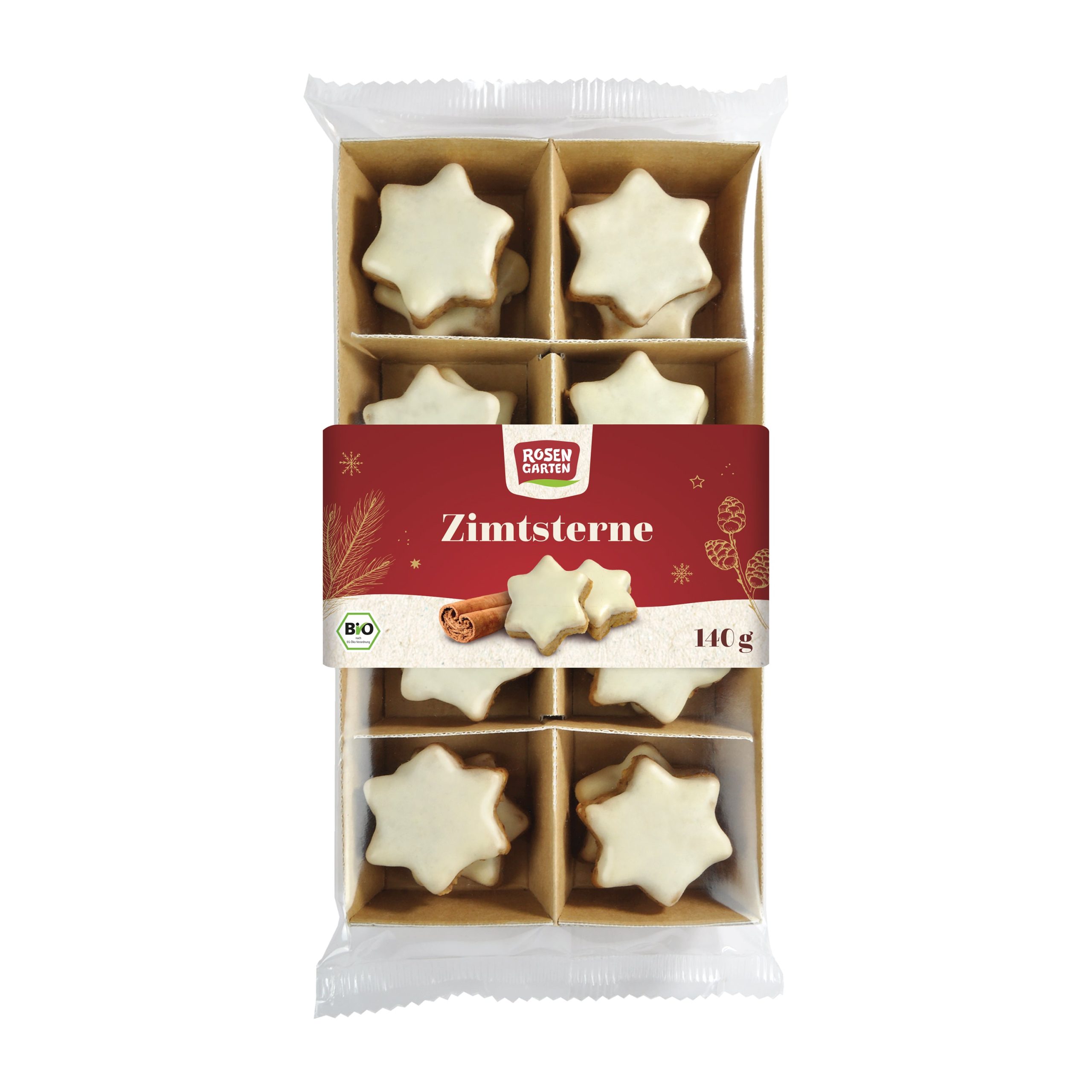 Hvězdičky mandlovo-skořicové 140 g BIO   ROSENGARTEN Rosengarten