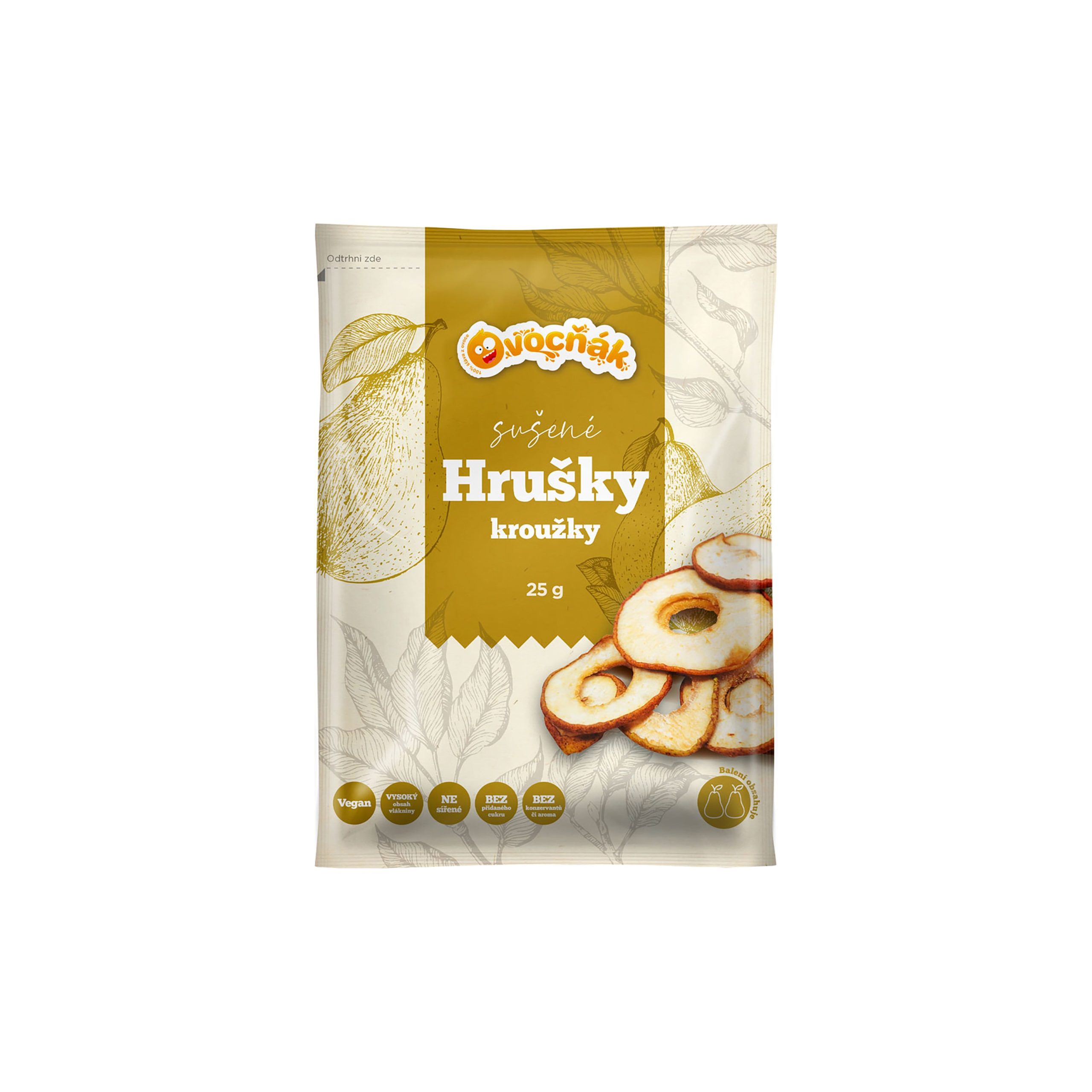 Kroužky sušené hruškové 25 g   OVOCŇÁK Ovocňák