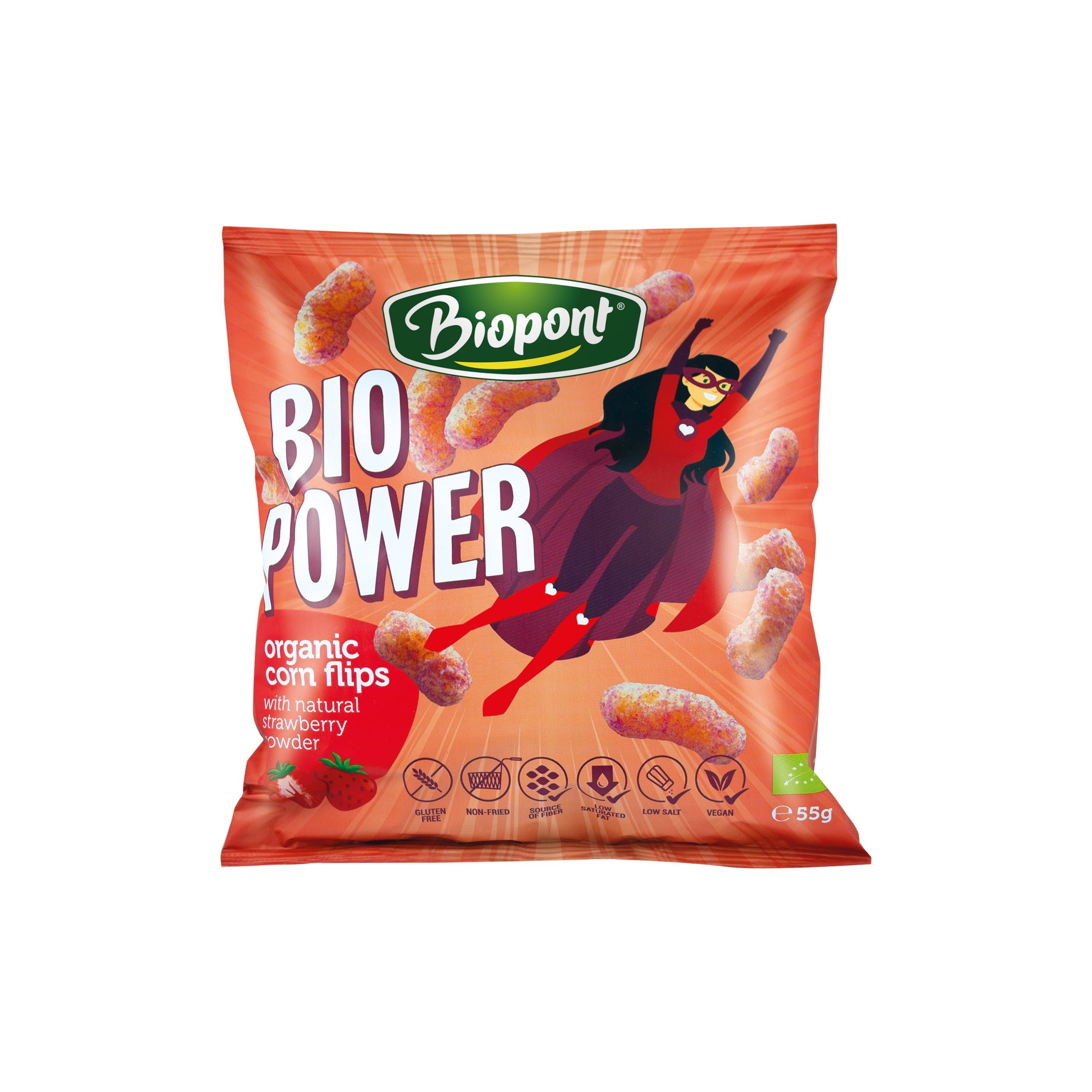 Křupky kukuřičné jahodové 55 g BIO   BIOPONT Biopont