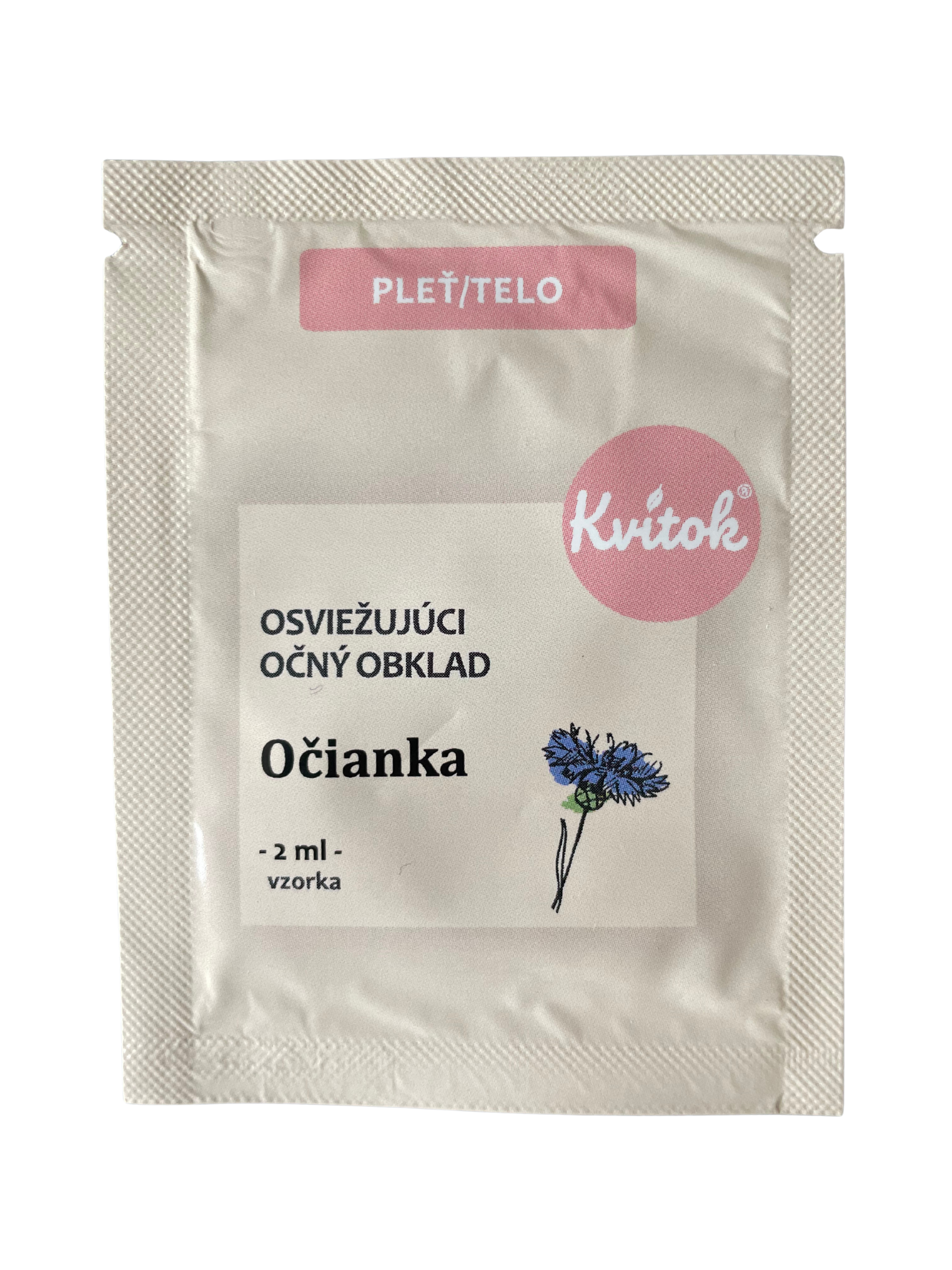 Kvitok Osvěžující obklad na oči Očianka - vzorek (2 ml) - na otoky a kruhy pod očima Kvitok