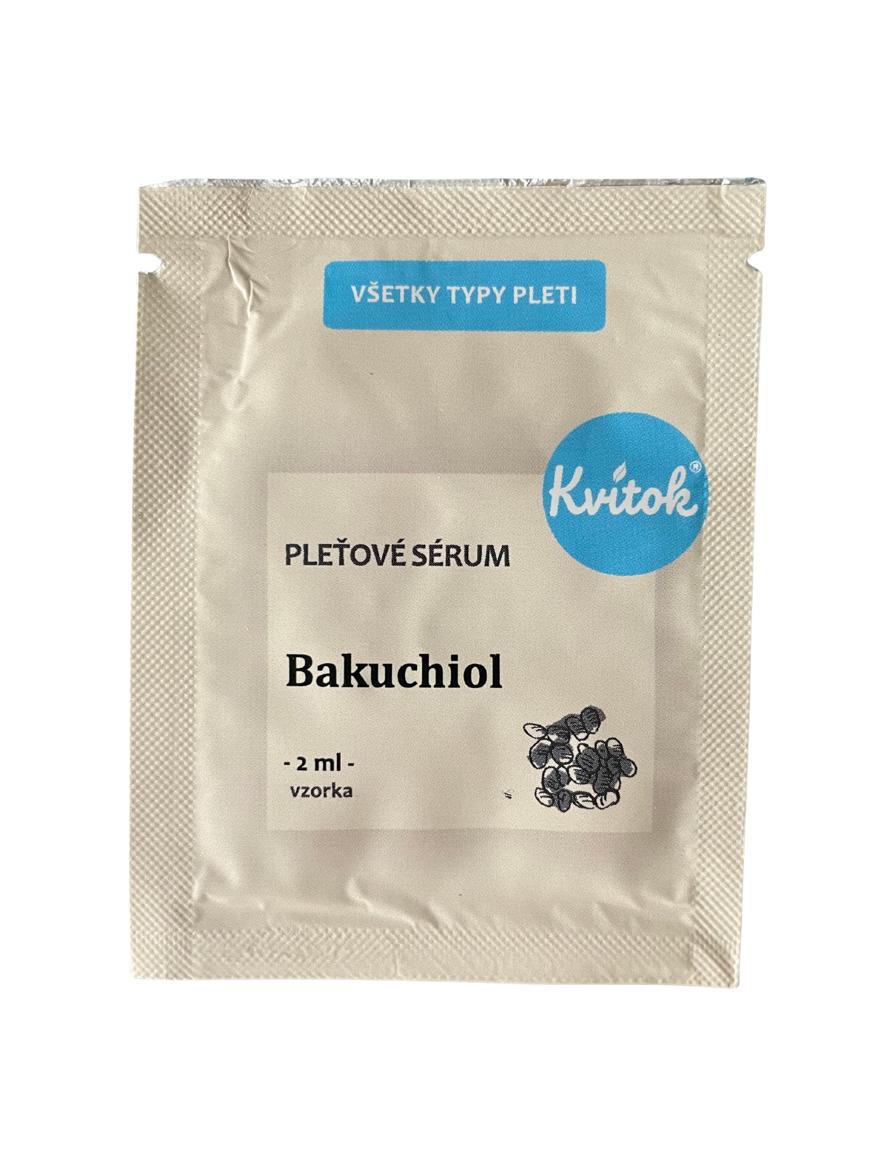 Kvitok Pleťové sérum - Bakuchiol - vzorek (2 ml) - redukuje jemné vrásky Kvitok