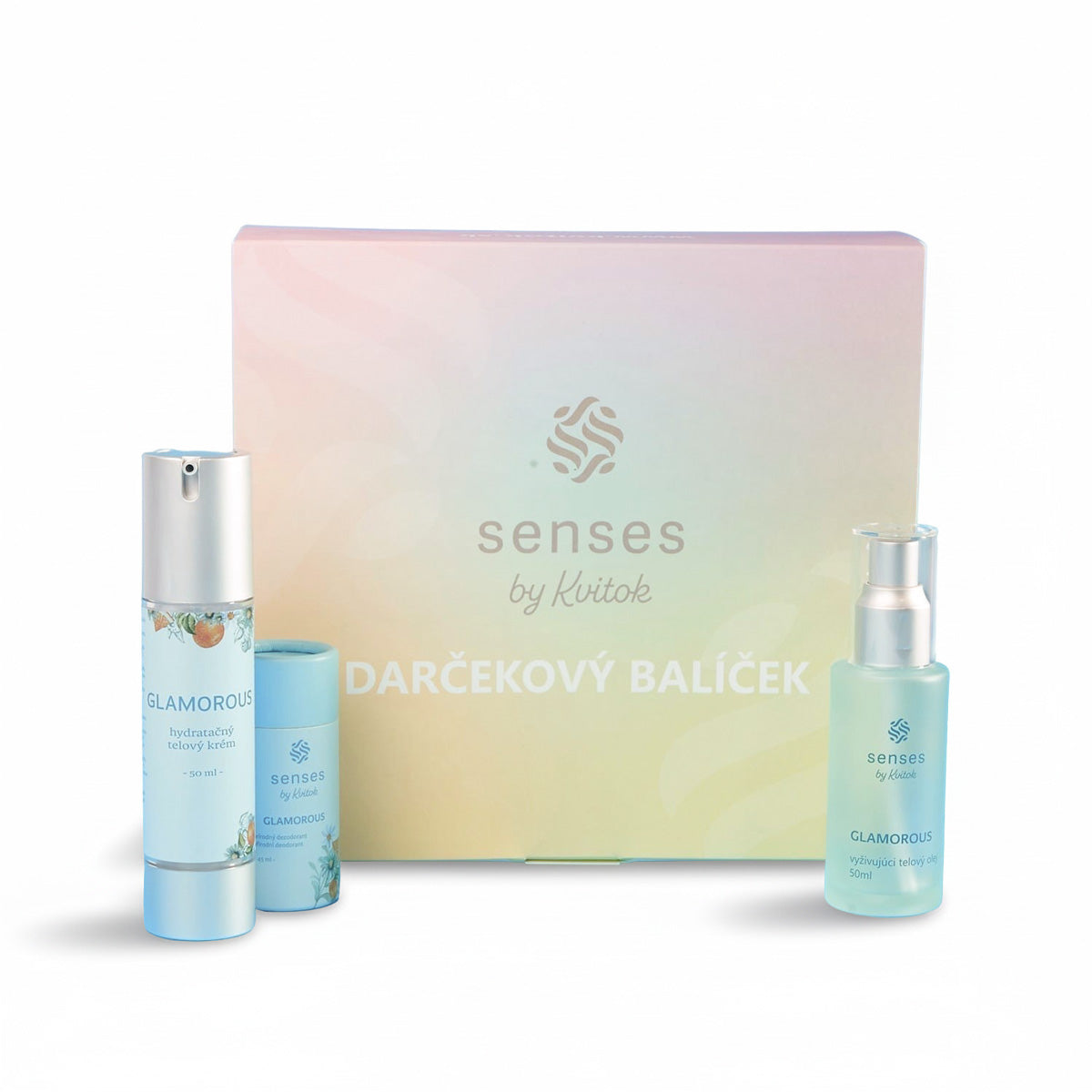 Kvitok Senses Dárková sada Glamorous - tři voňavé poklady v balíčku Kvitok