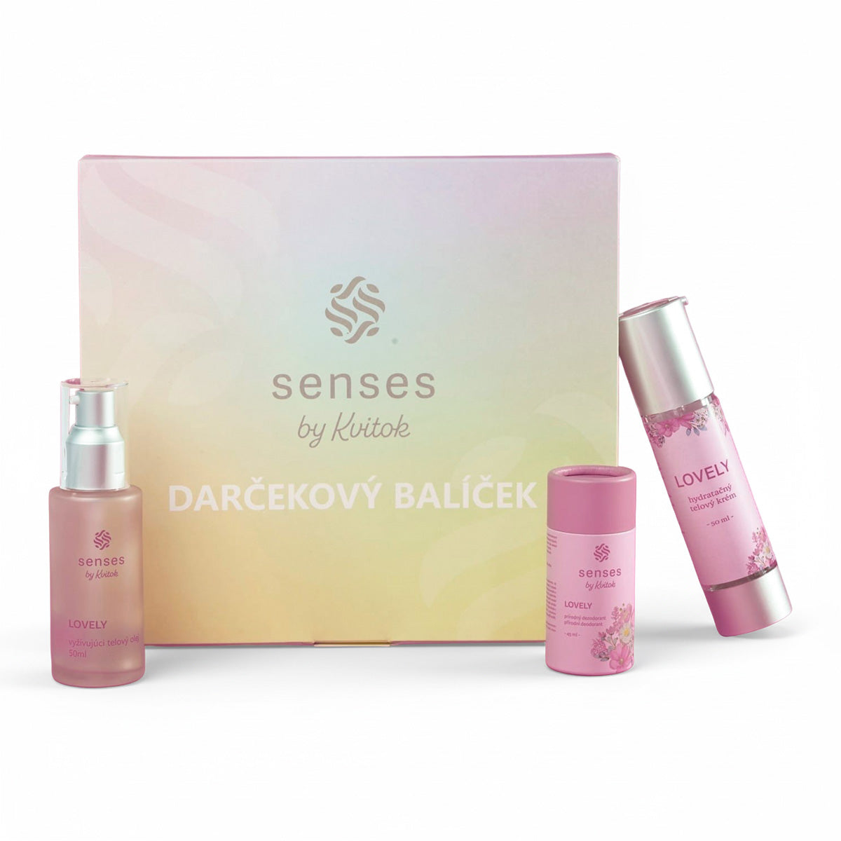 Kvitok Senses Dárková sada Lovely - tři voňavé poklady v balíčku Kvitok