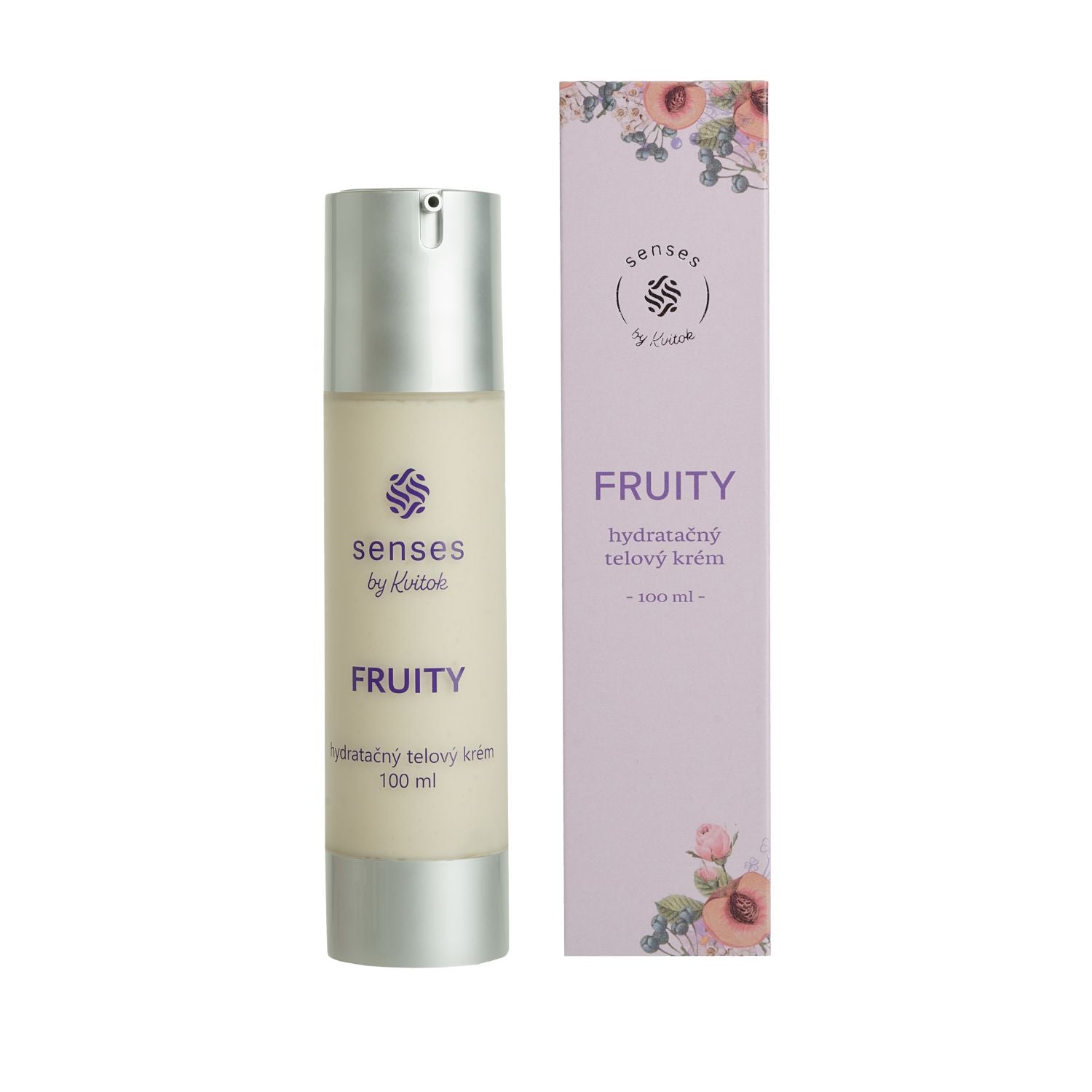 Kvitok Senses Hydratační tělový krém Fruity (100 ml) - s vůní malin
