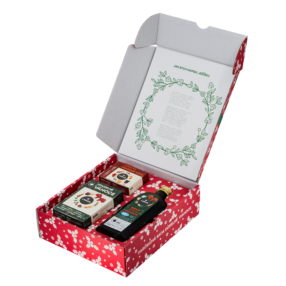 LEROS Dárková sada (3 ks) - Kouzelné Vánoce - čaj