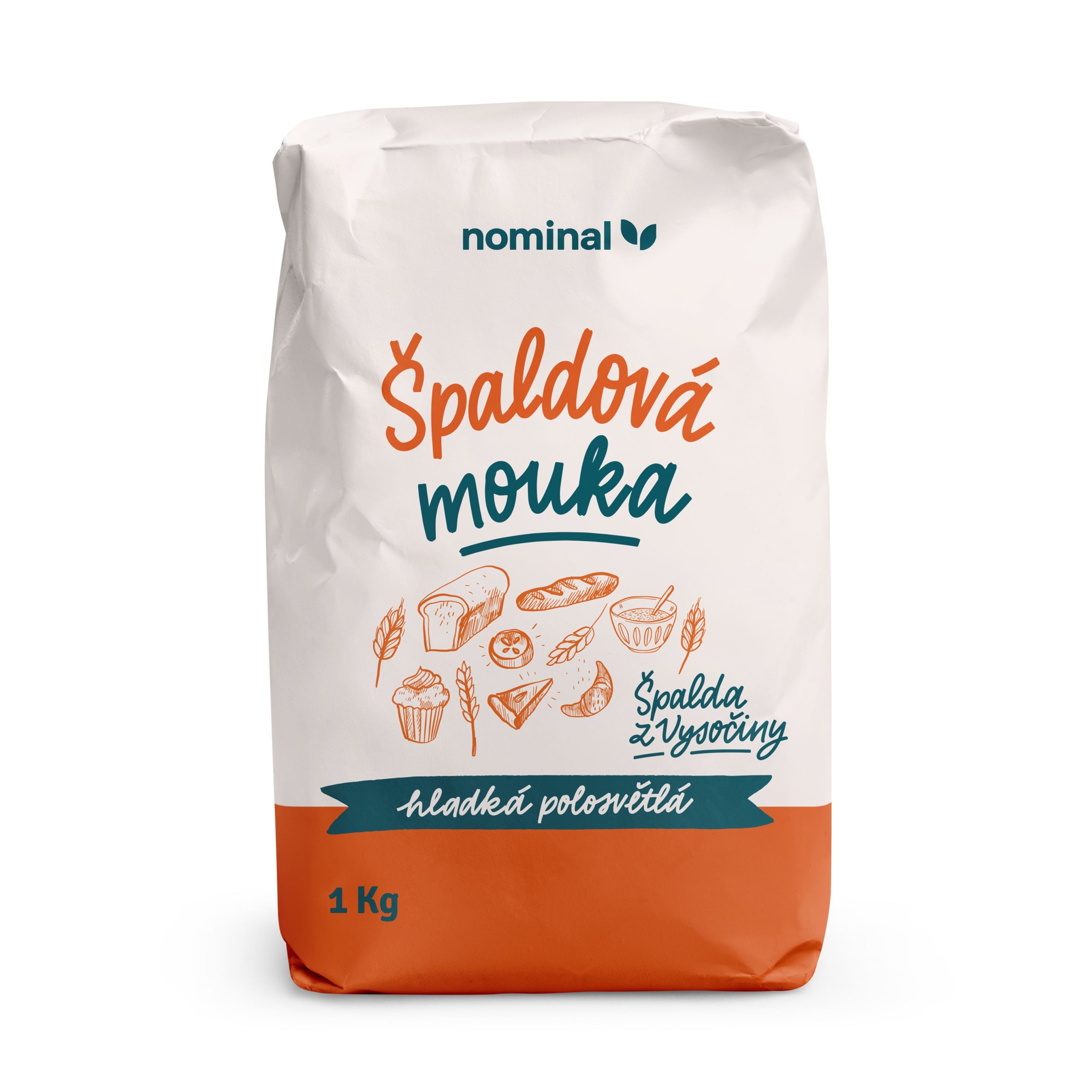 Mouka špaldová hladká polosvětlá 1 kg   NOMINAL Nominal