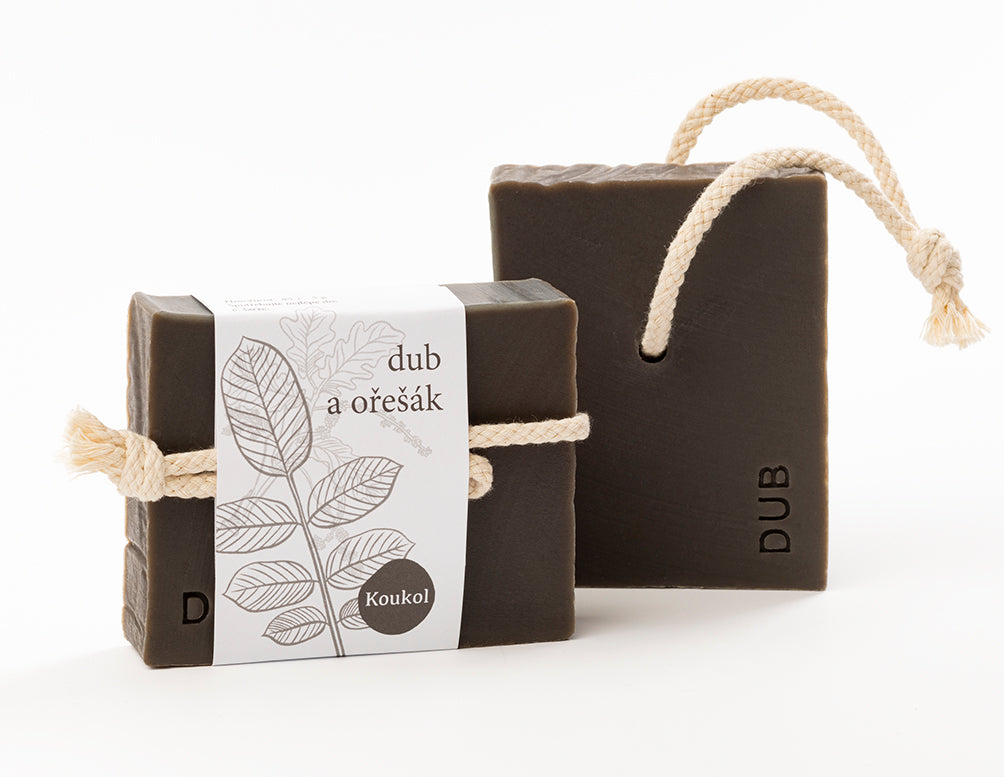 Mýdlárna Koukol Tuhé mýdlo detoxikační - Dub a ořešák (80 g) - hojí a zklidňuje Mýdlárna Koukol