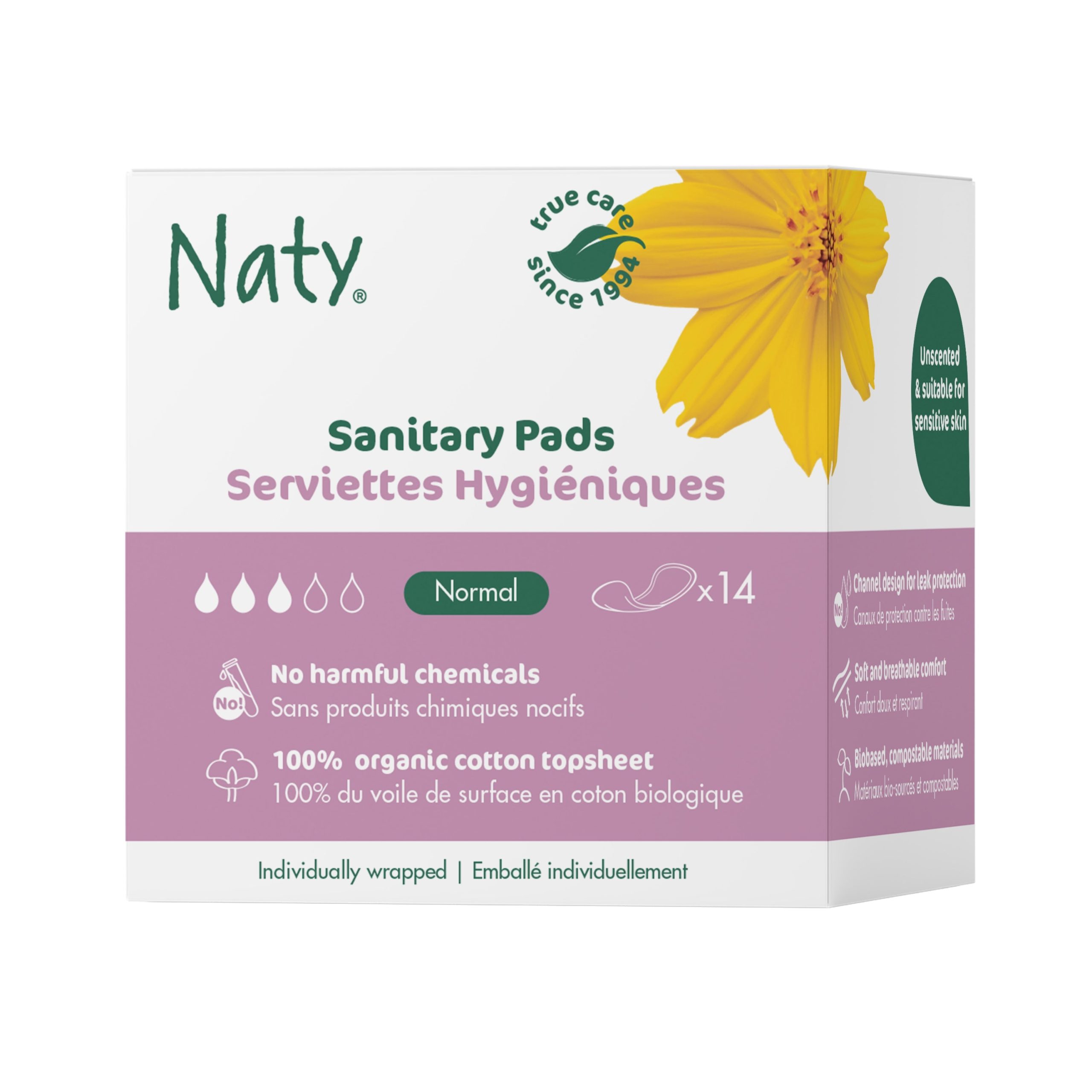 Naty Dámské vložky - normal (14 ks) - savost 3 kapičky Naty