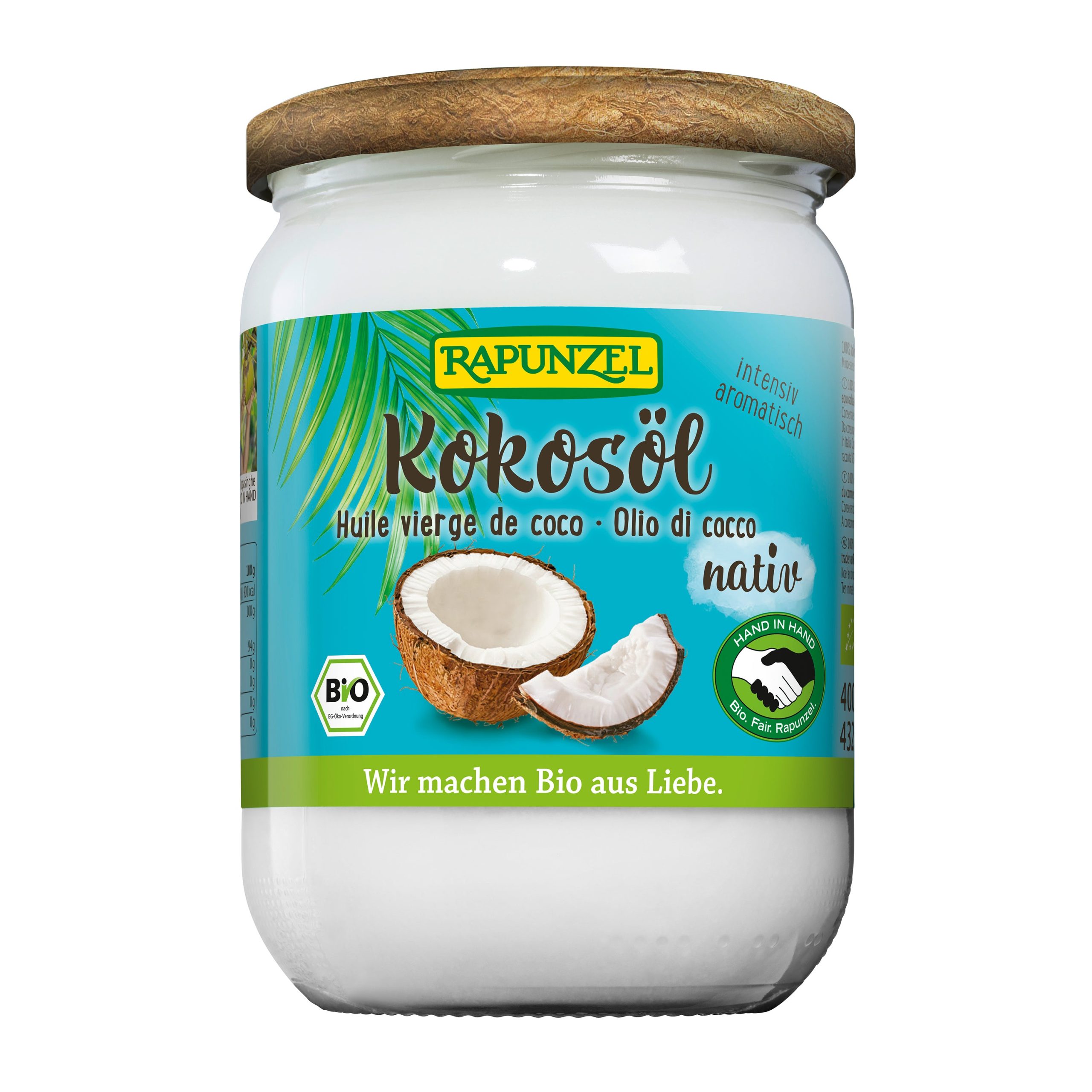 Olej kokosový lisovaný za studena 400 g BIO   RAPUNZEL Rapunzel