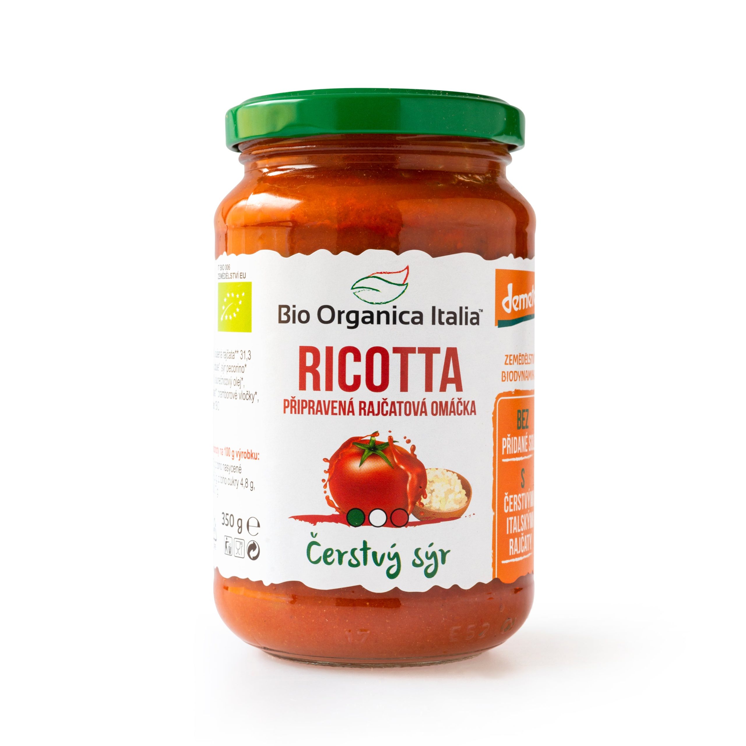Omáčka rajčatová s Ricottou 350 g BIO   BIO ORGANICA ITALIA Bio organica Italia