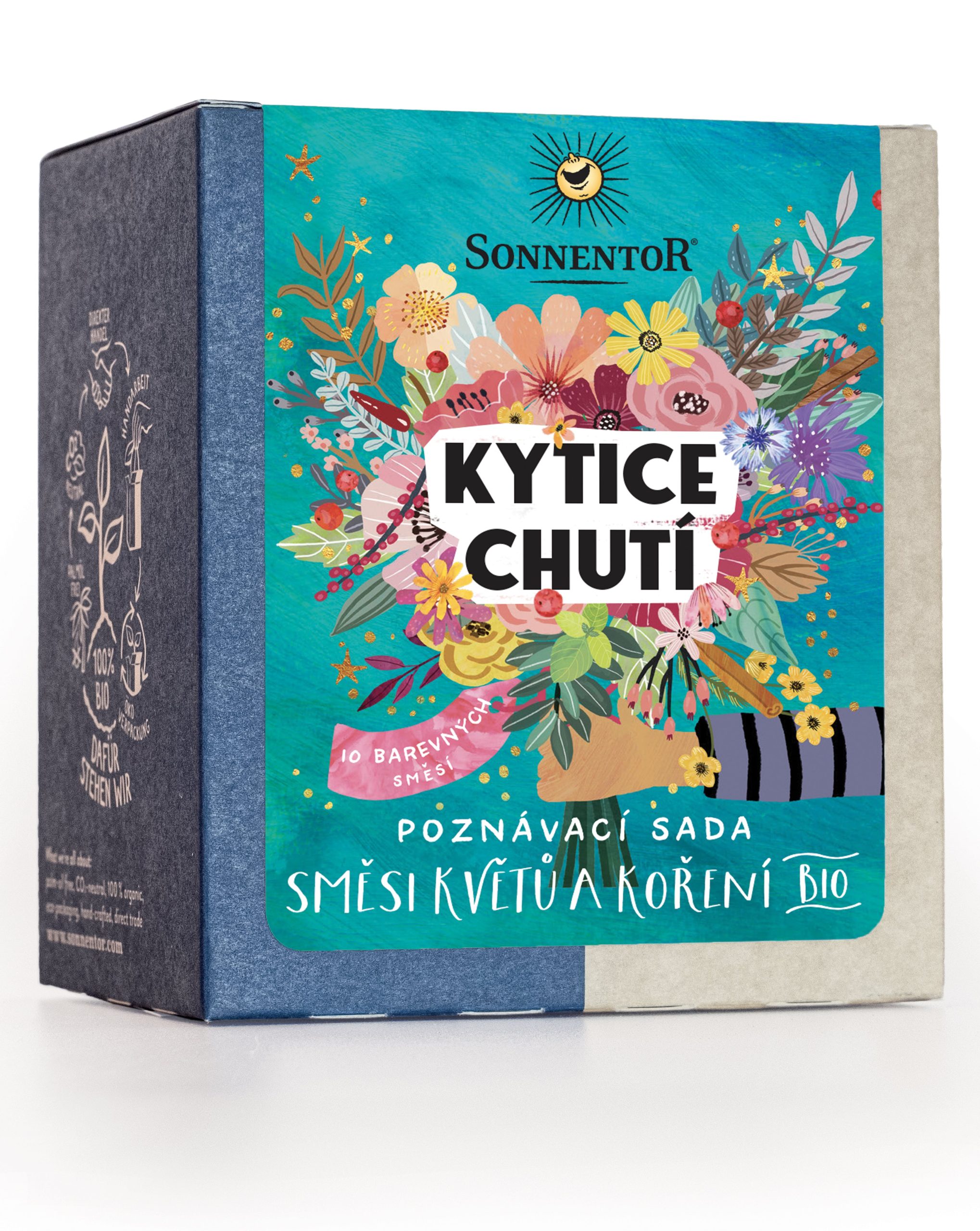 Sonnentor Poznávací sada směsi květů a koření Kytice chutí BIO (10 x 5 g) - 7 různých kořenících směsí Sonnentor