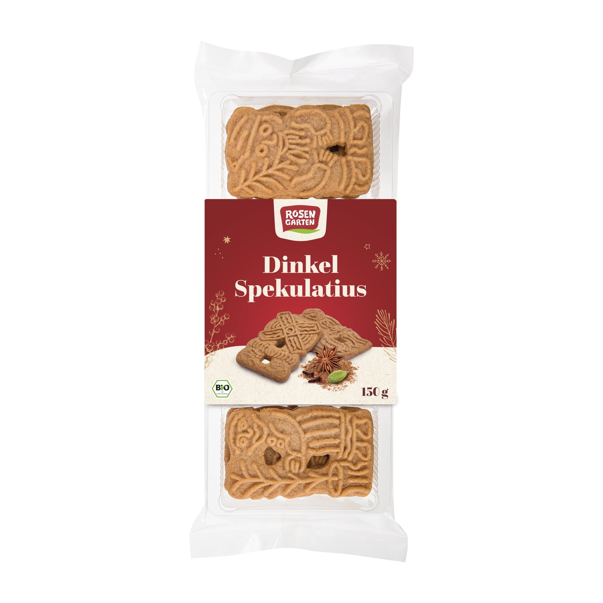 Sušenky špaldové s vánočním kořením 150 g BIO   ROSENGARTEN Rosengarten
