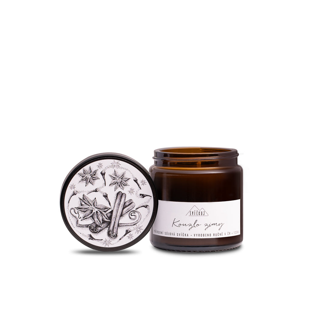Svíčkuj Vonná svíčka - Kouzlo zimy - 120 ml - ručně vymazlená Svíčkuj