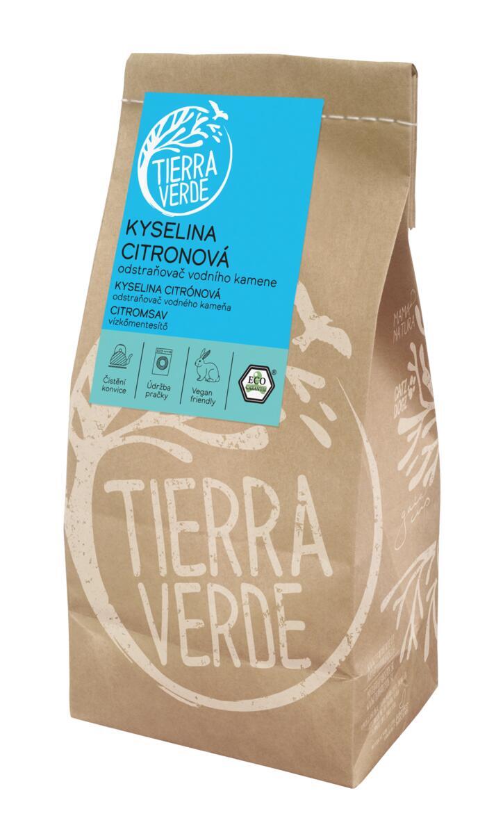 Tierra Verde Kyselina citronová - Odstraňovač vodního kamene - Sáček 500 g - koncentrovaný a vysoce účinný Tierra Verde